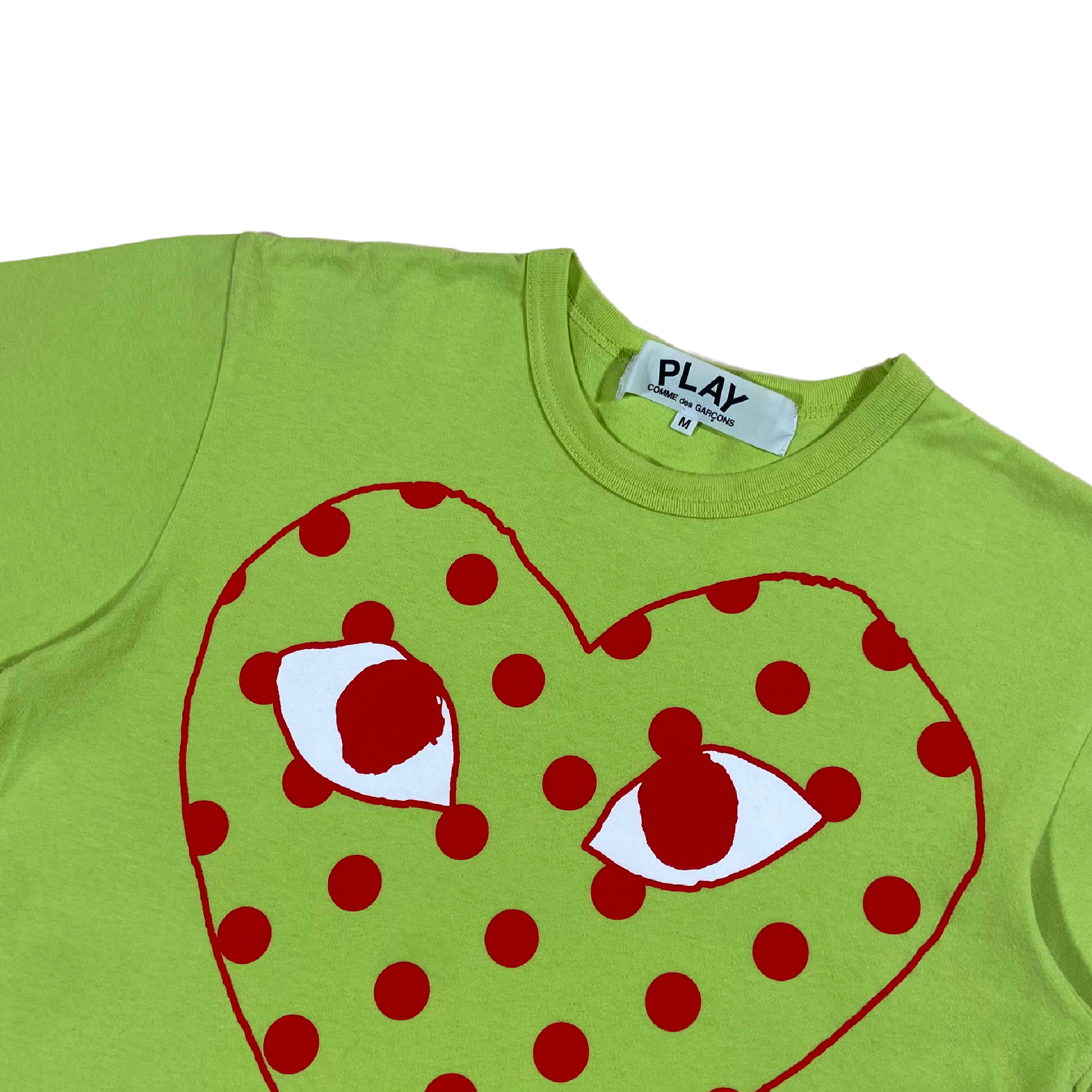 CDG PLAY T-SHIRT GREEN M