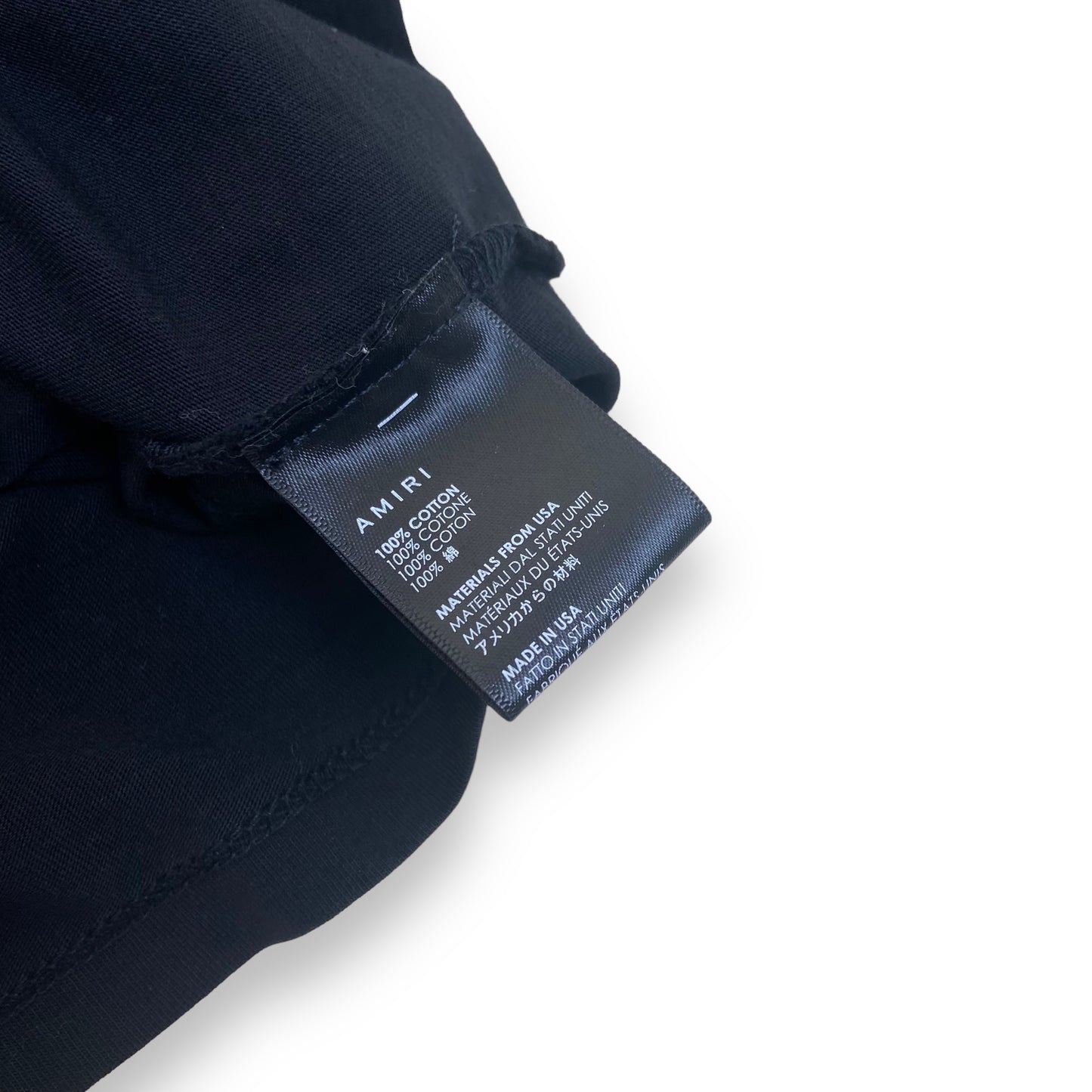 AMIRI HOLLYWOOD DEMONS DISTRESSED T-SHIRT BLACK M