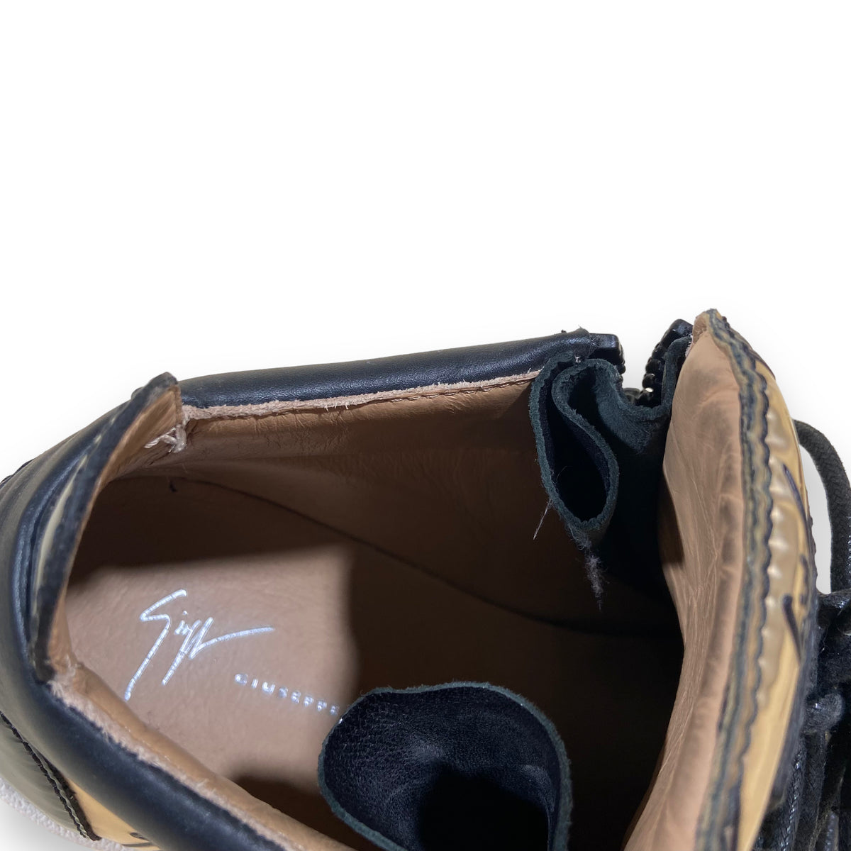 GIUSEPPE ZANOTTI MID TOP SNEAKERS GOLD UK10