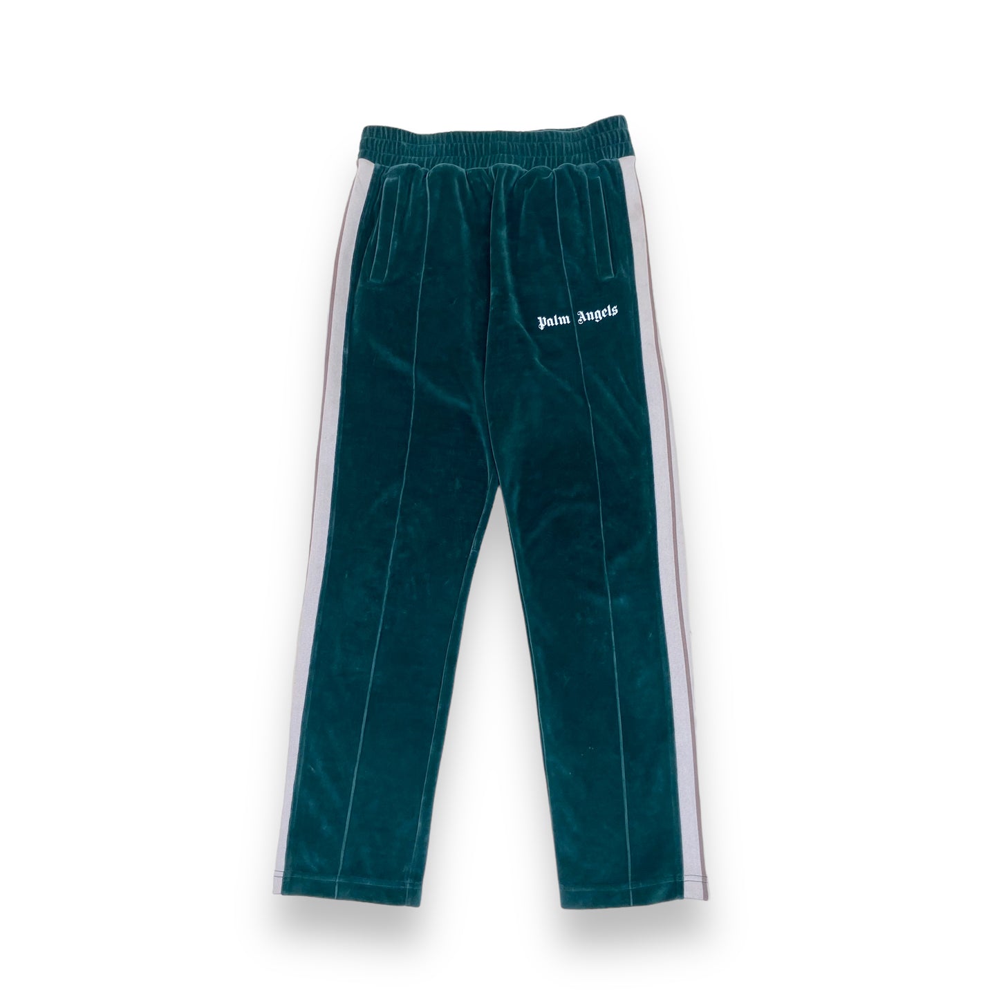 PALM ANGELS VELOUR GREEN SWEATPANTS L