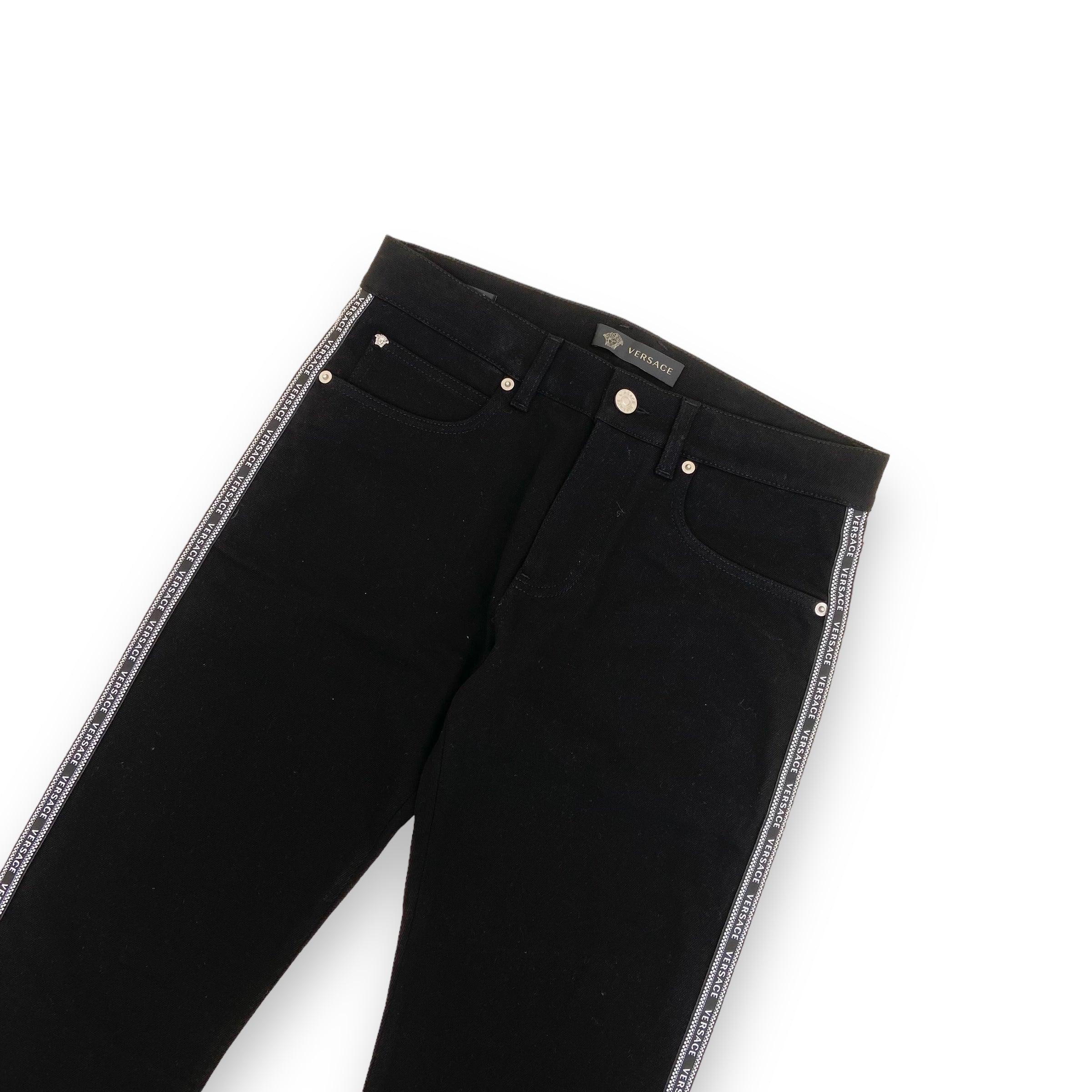 VERSACE LOGO JEANS SLIM TAYLOR FIT BLACK 31W