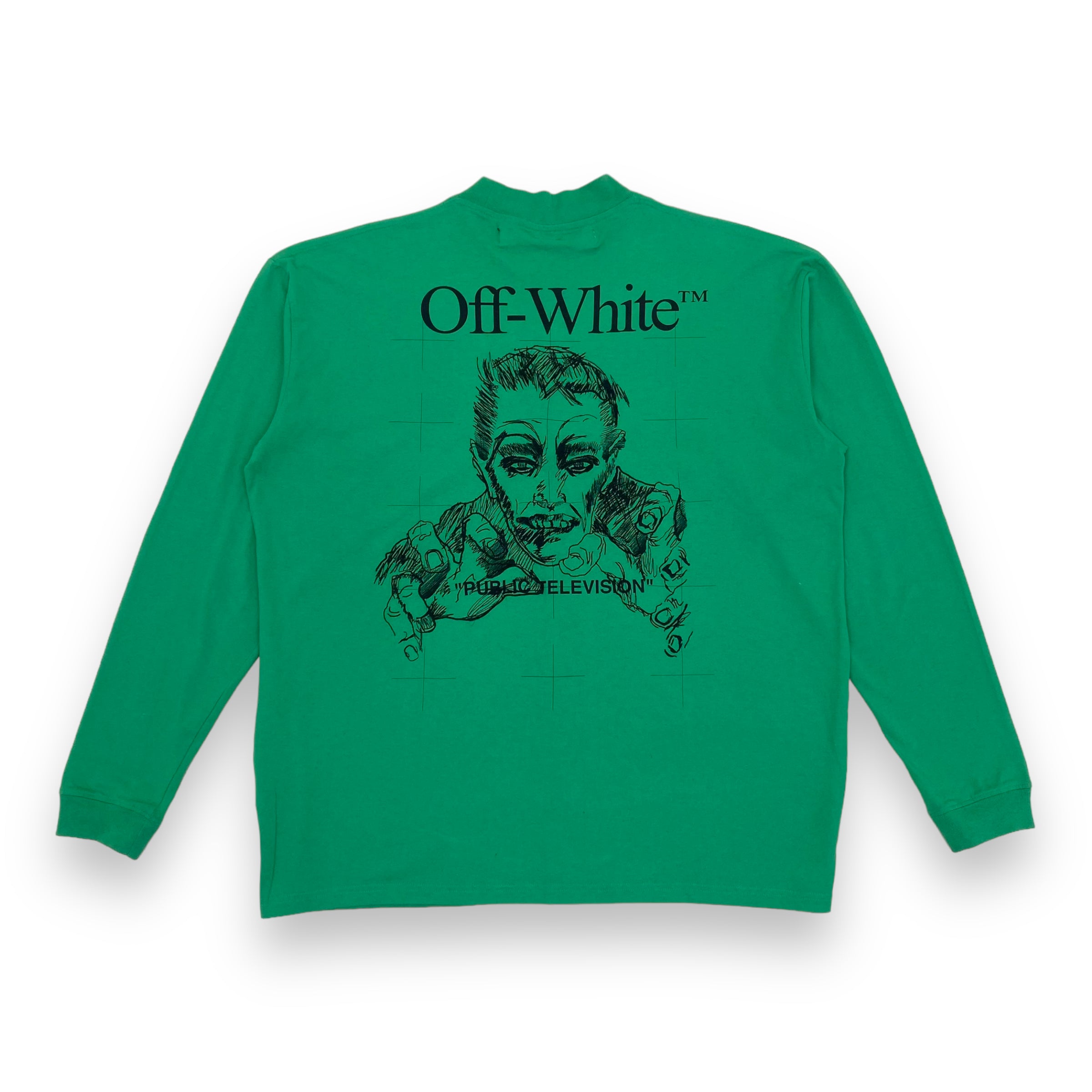 OFF-WHITE LONG SLEEVE T-SHIRT GREEN S