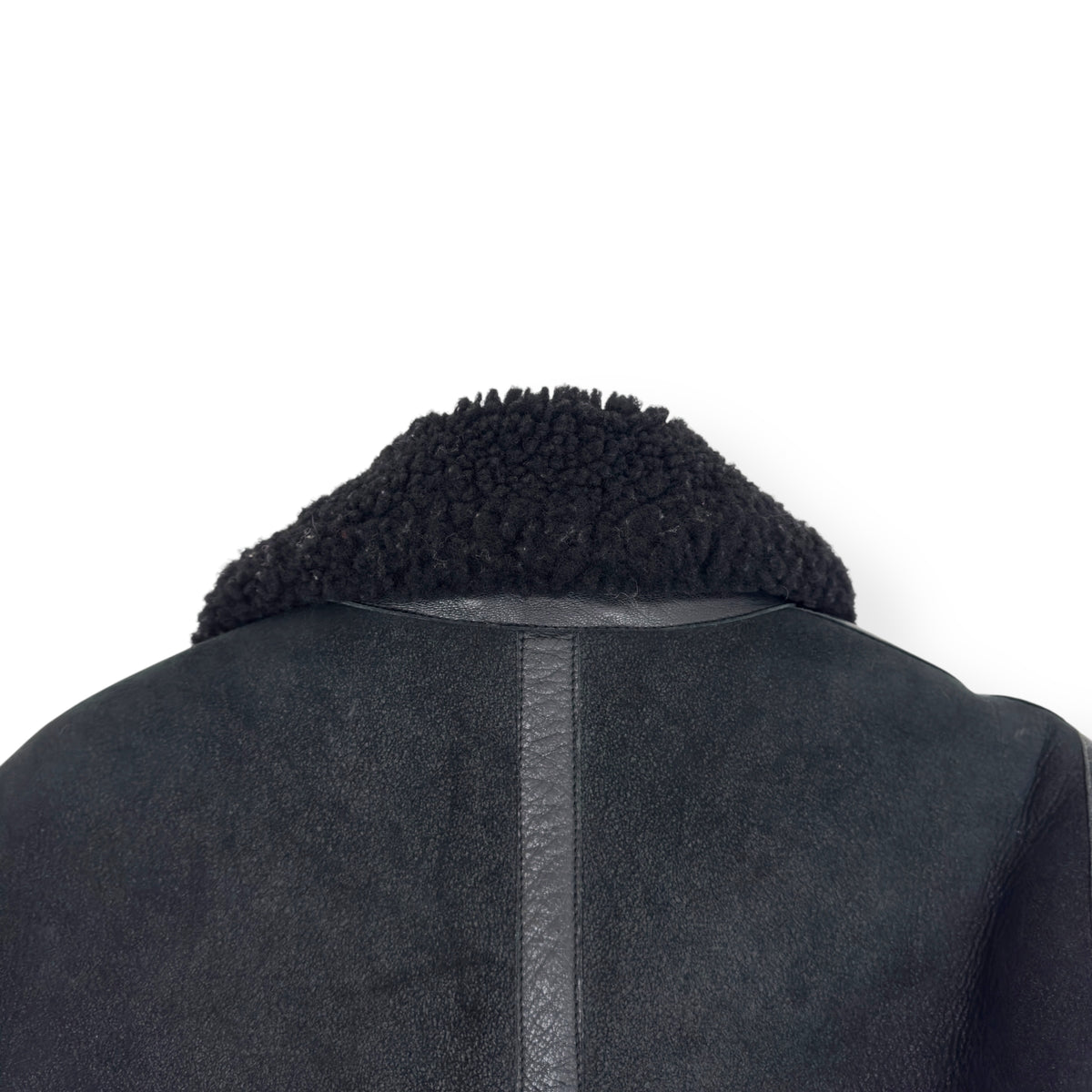 ACNE STUDIOS SHEARLING-LINED FULL-GRAIN LEATHER JACKET BLACK S