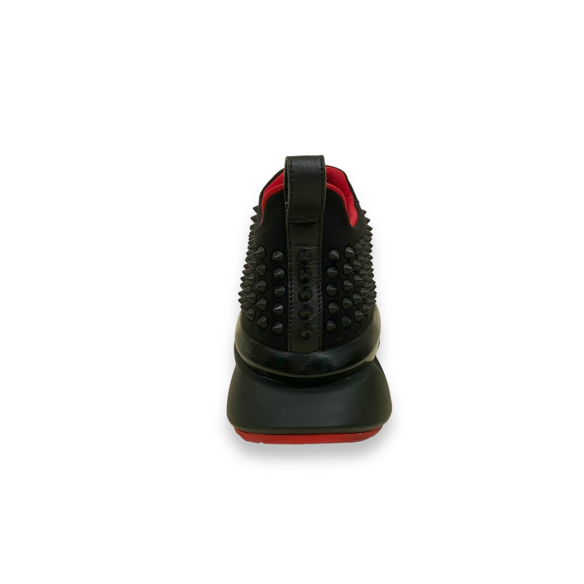 CHRISTIAN LOUBOUTIN DONNA SPIKE SOCK SNEAKERS BLACK UK6