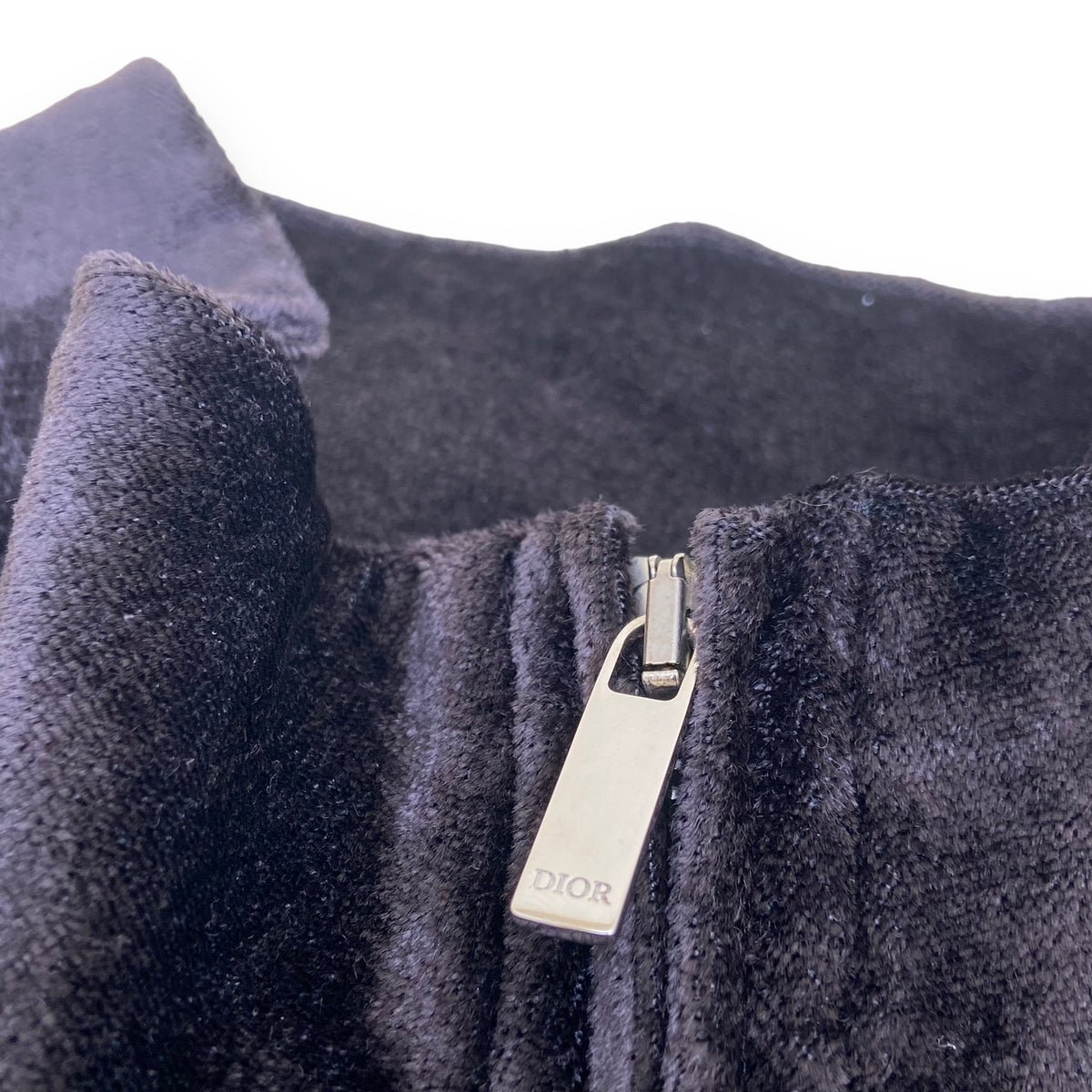 DIOR VISCOSE ZIP POLO SHIRT BLACK L