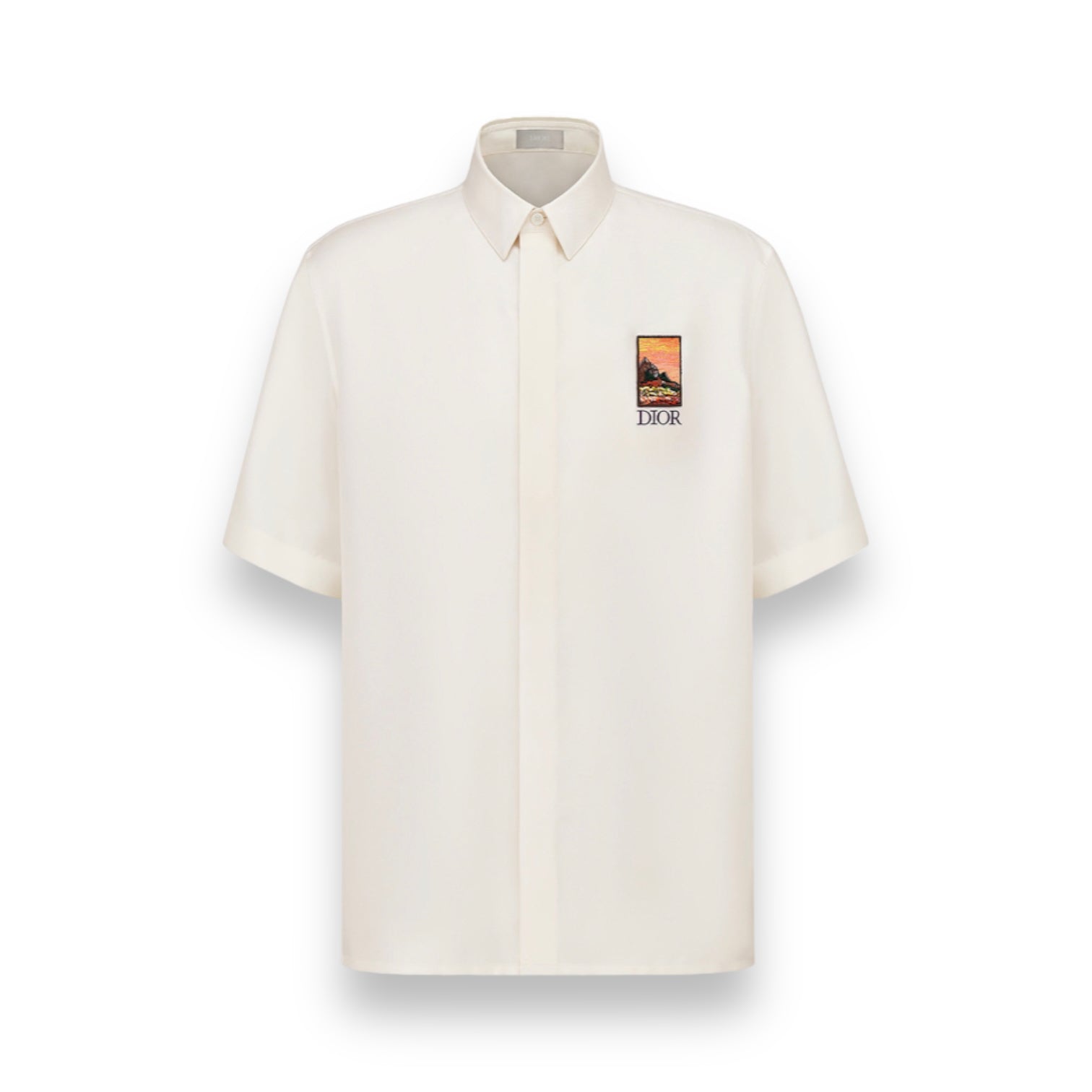 DIOR MOUNT ZION SILK SHIRT BEIGE S