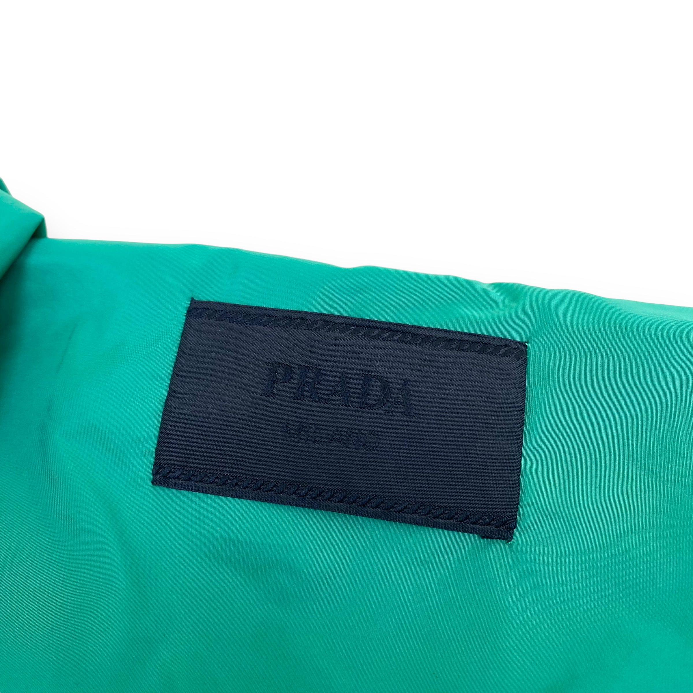 PRADA RE-NYLON BLOUSON WINDBREAKER JACKET GREEN L