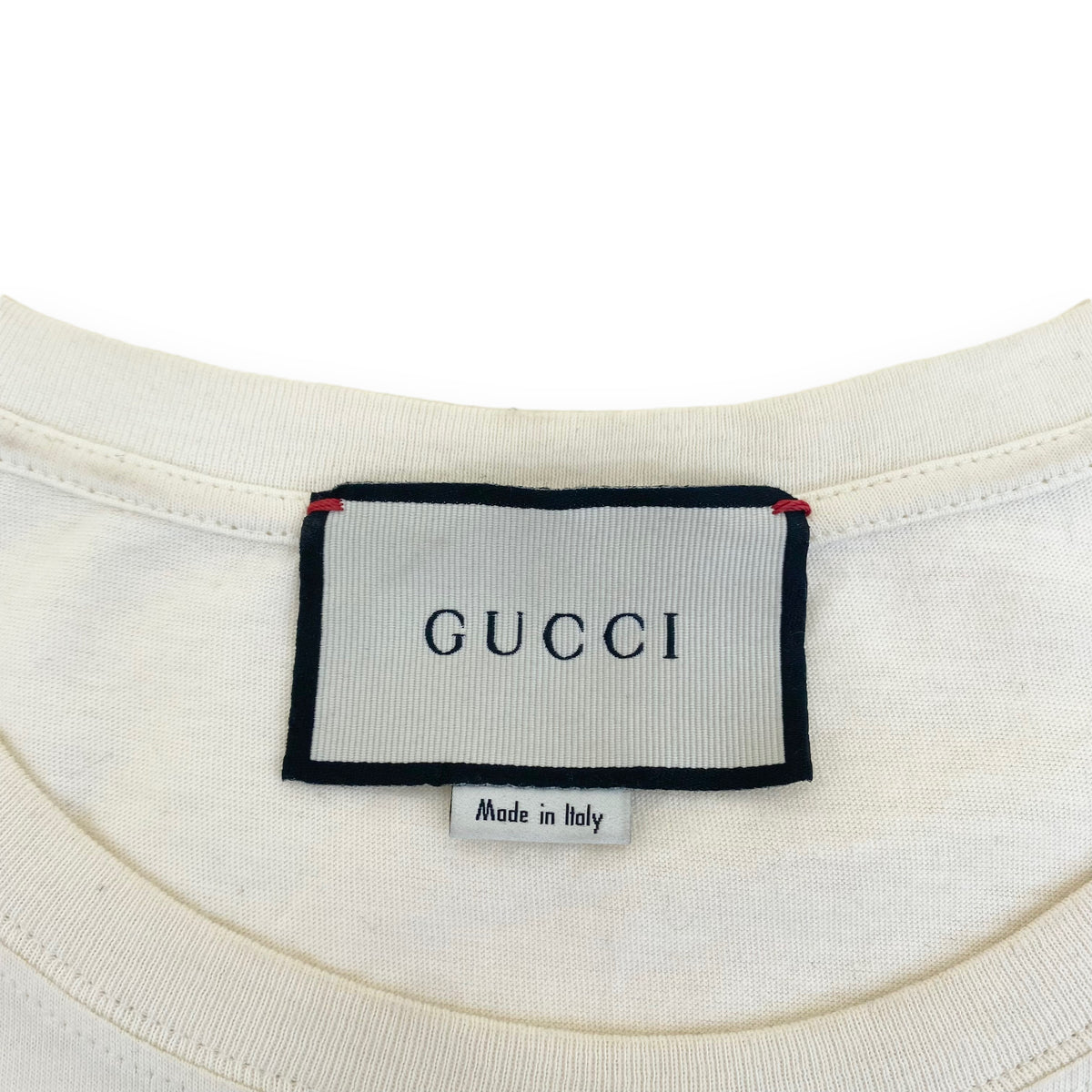 GUCCI INTERLOCKING LOGO T-SHIRT IVORY S