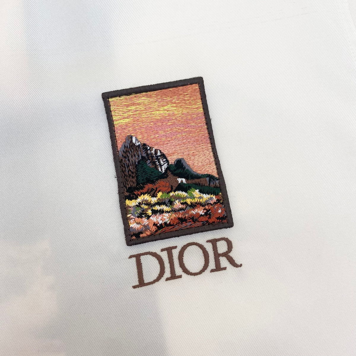 DIOR MOUNT ZION SILK SHIRT BEIGE S