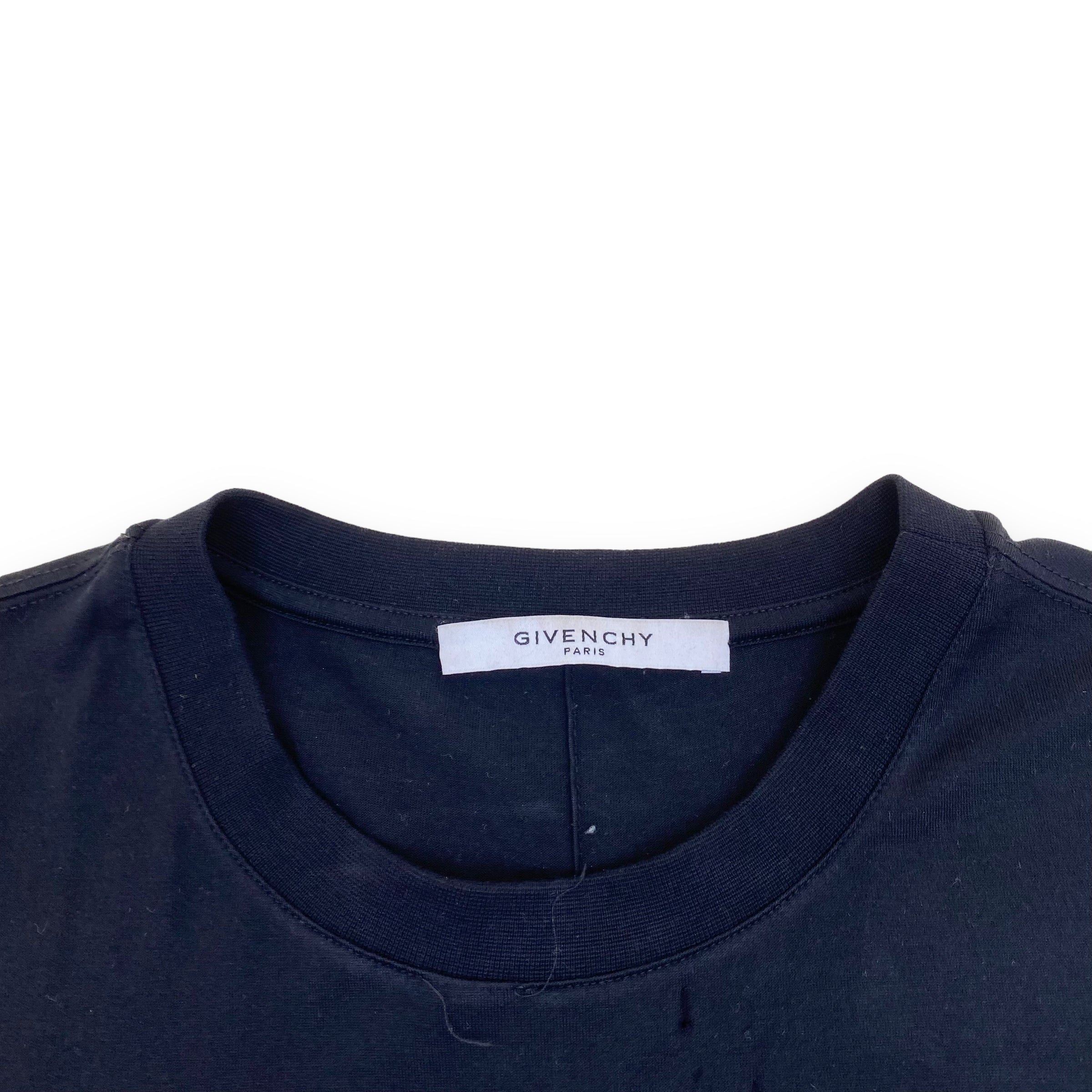 GIVENCHY DISTRESSED T-SHIRT BLACK L