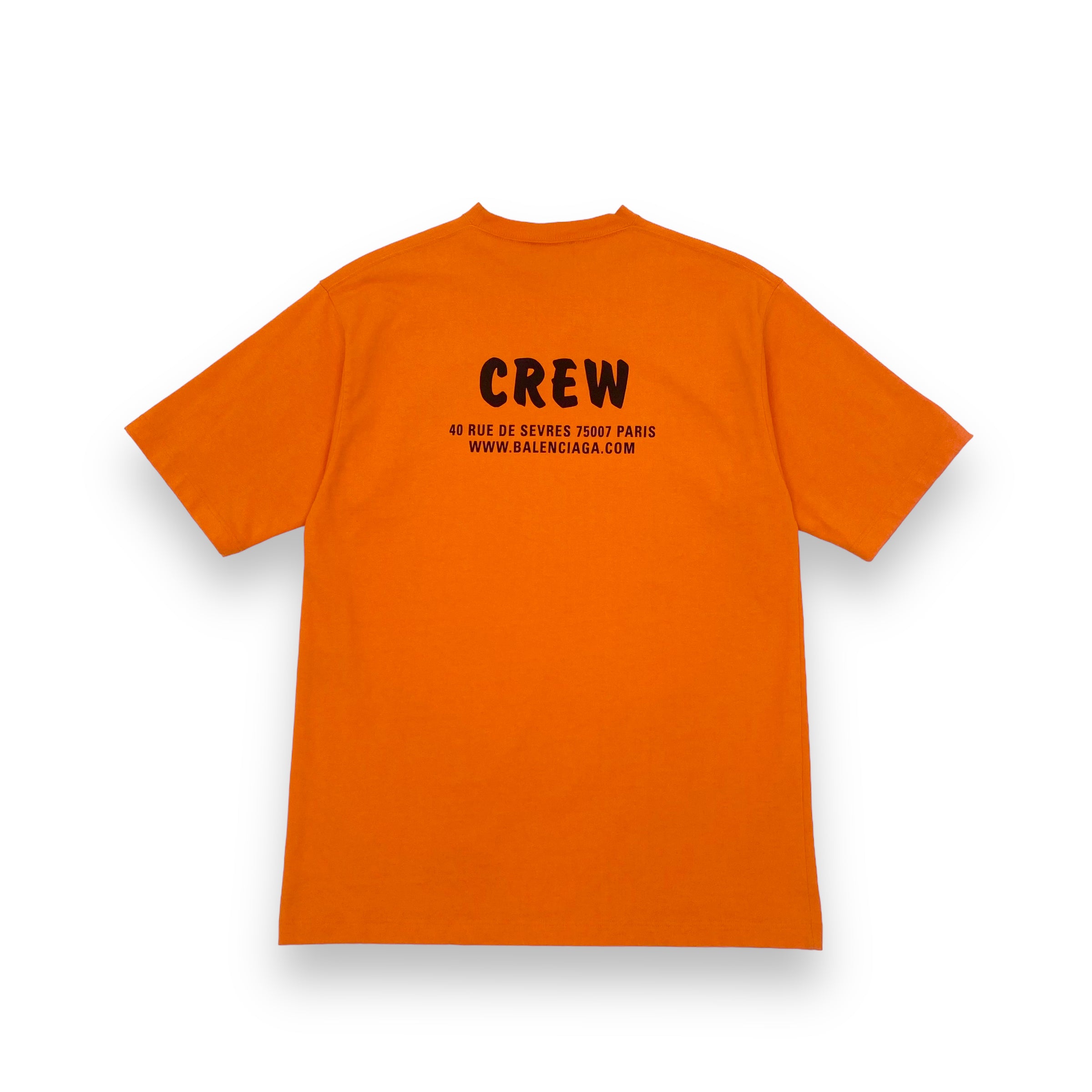 Orange balenciaga t on sale shirt