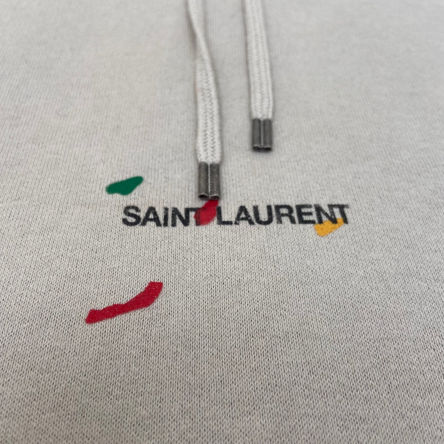 SAINT LAURENT PAINT HOODIE BEIGE L