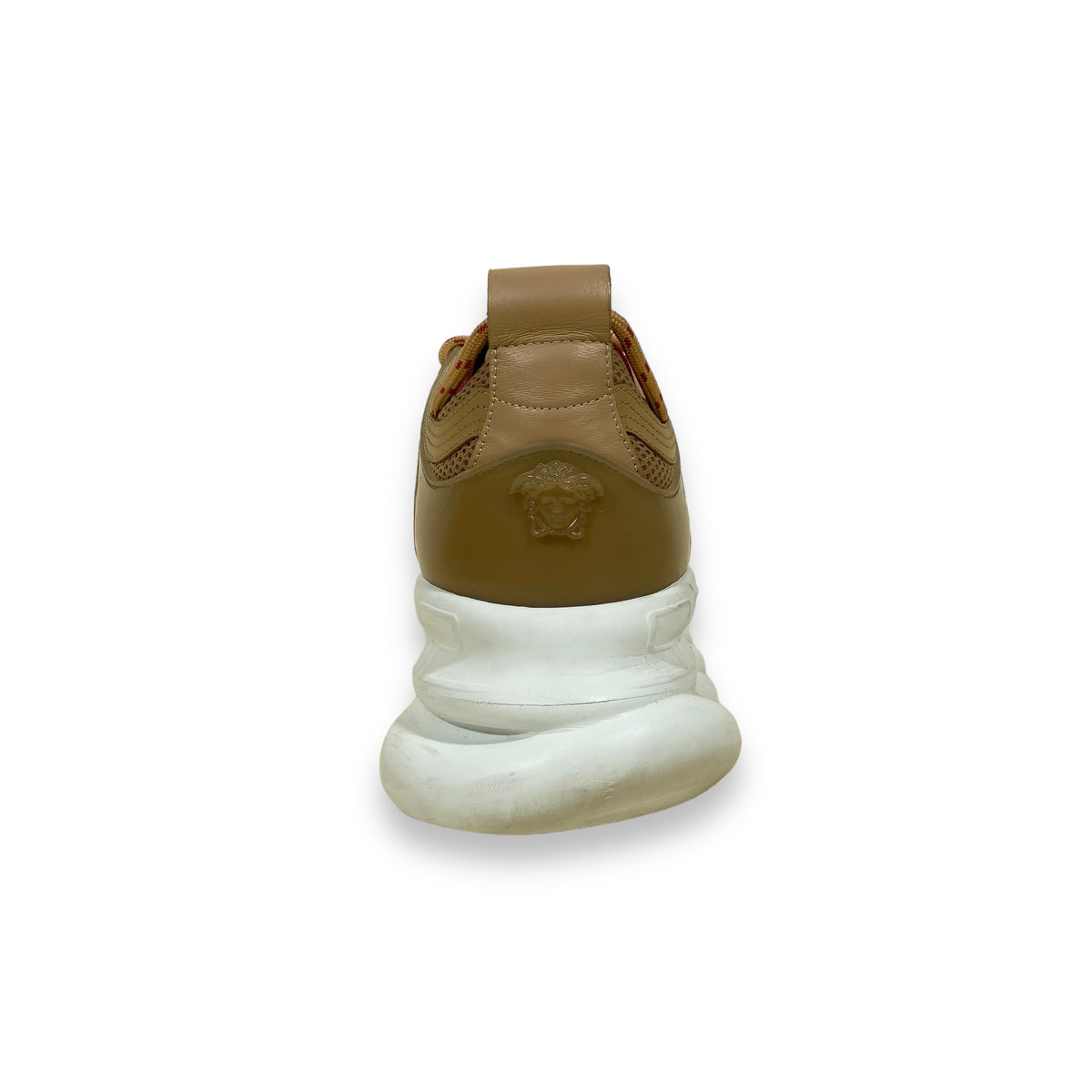 VERSACE CHAIN REACTION SNEAKERS CARAMEL UK9