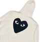 CDG PLAY ZIP UP HOODIE CREAM L