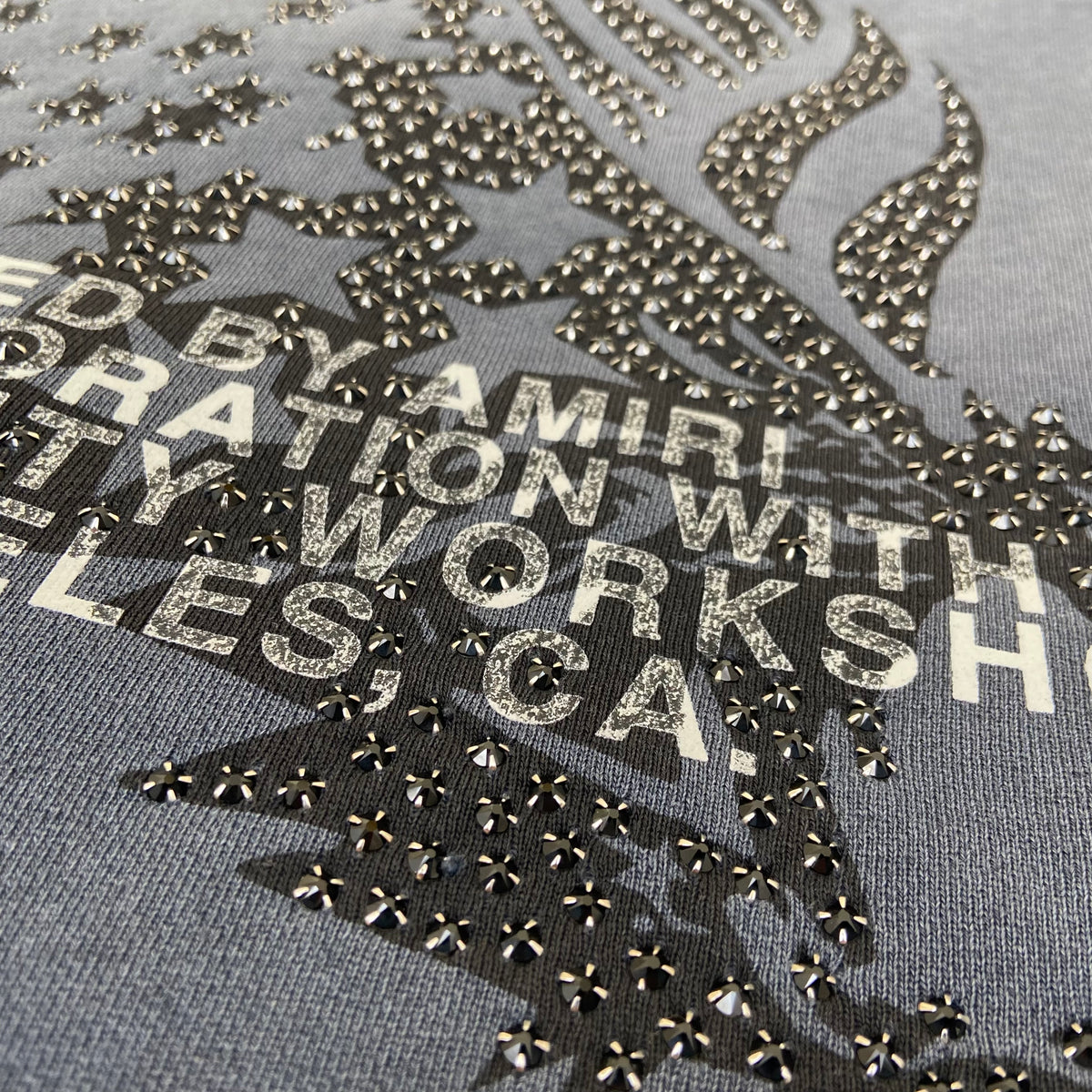AMIRI T.G.C.W CRYSTAL HOODIE GREY S