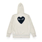 CDG PLAY ZIP UP HOODIE CREAM L