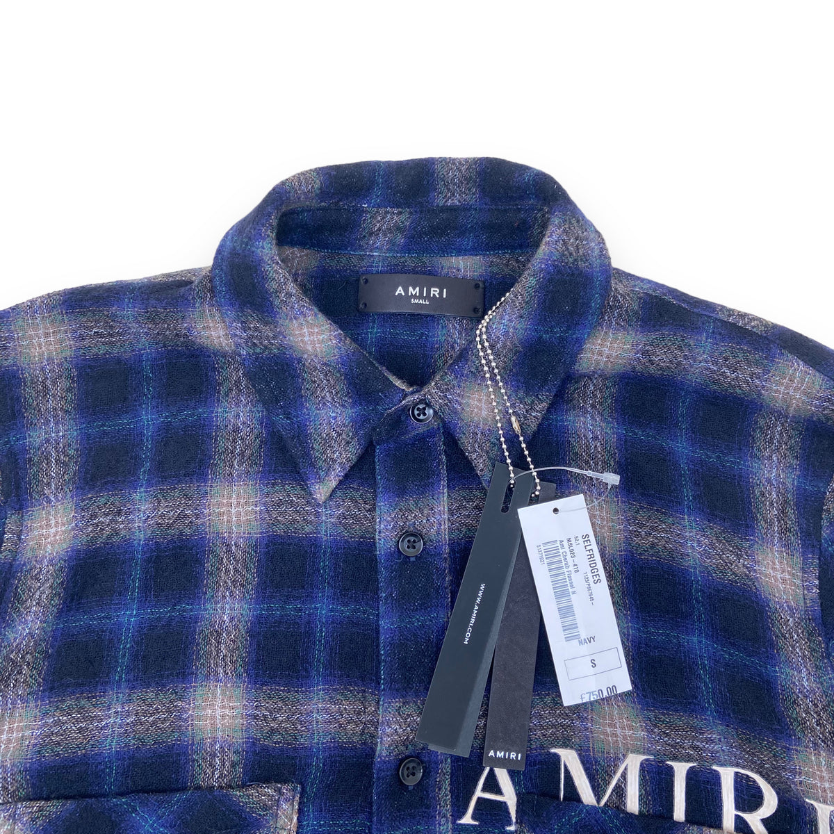 AMIRI CHERUB FLANNEL SHIRT BLUE S
