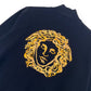 VERSACE WOOL ZIP-UP SWEATER BLACK M