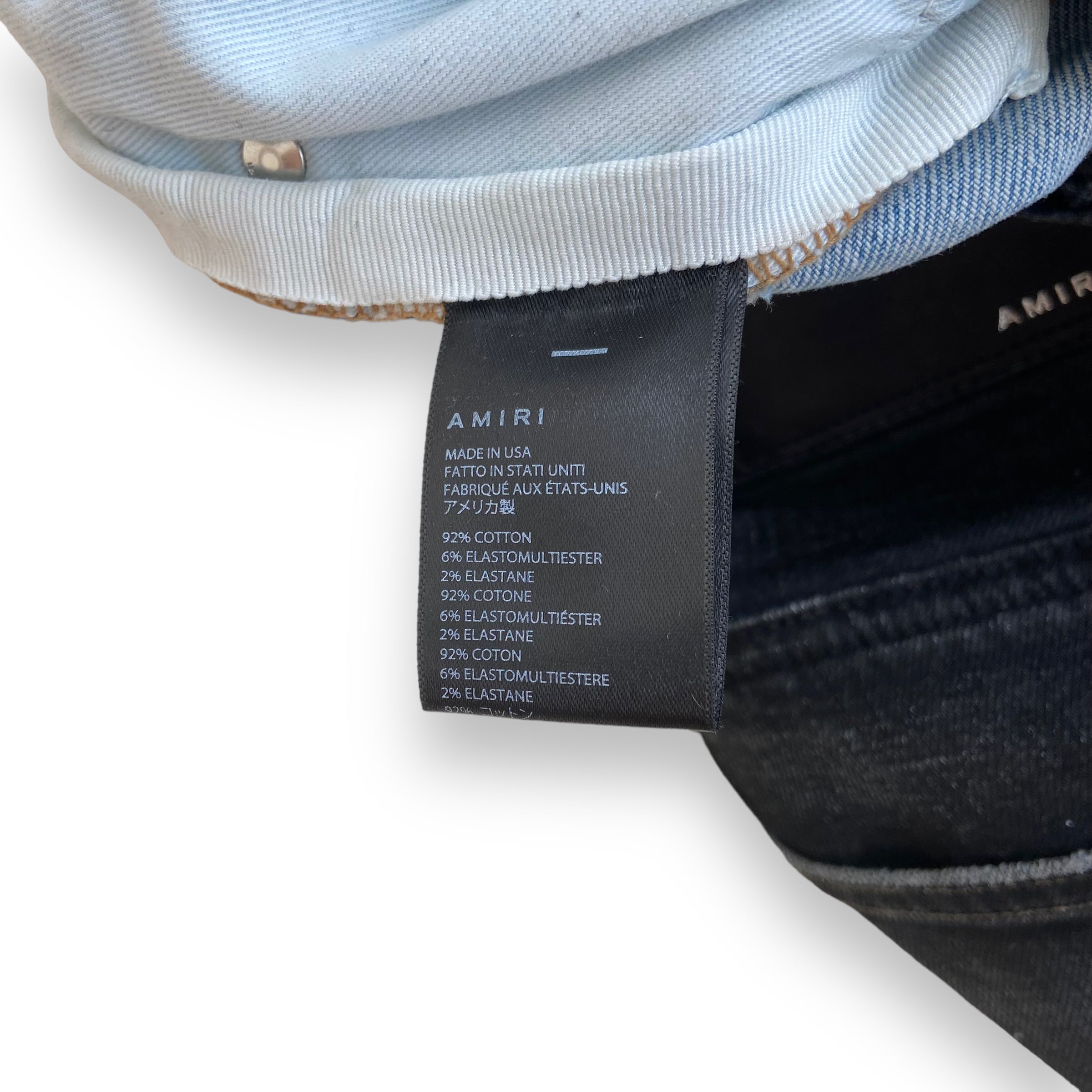 AMIRI DISTRESSED DENIM JEANS BLACK 31W