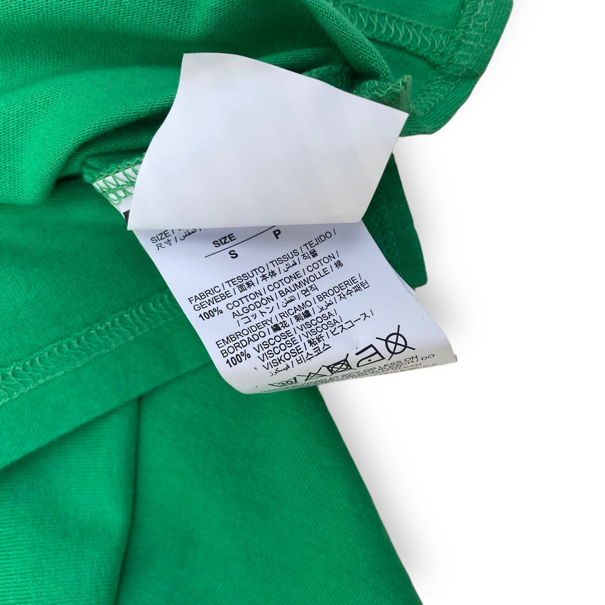 OFF-WHITE LONG SLEEVE T-SHIRT GREEN S