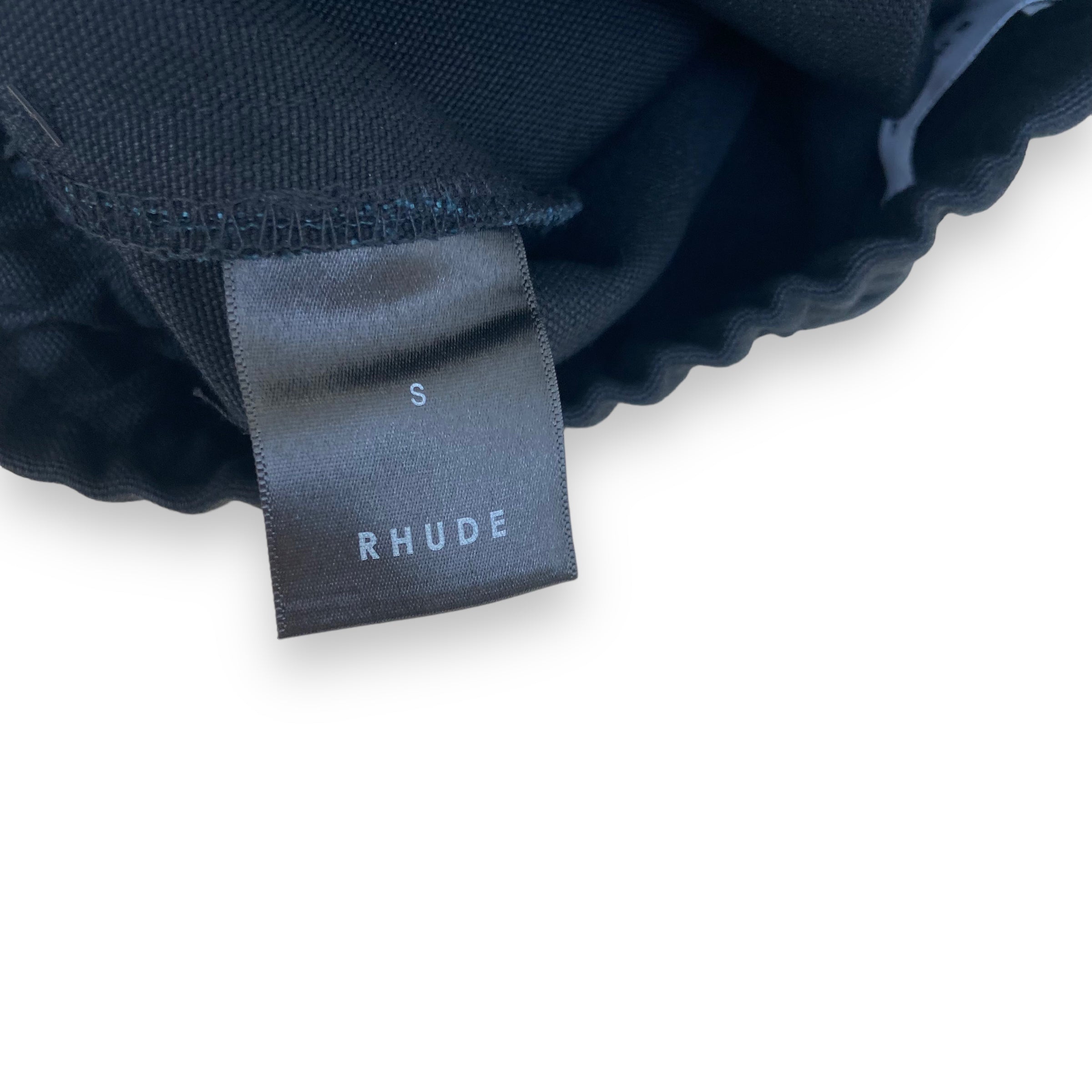 RHUDE DRAWSTRING CARGO SHORTS BLACK S