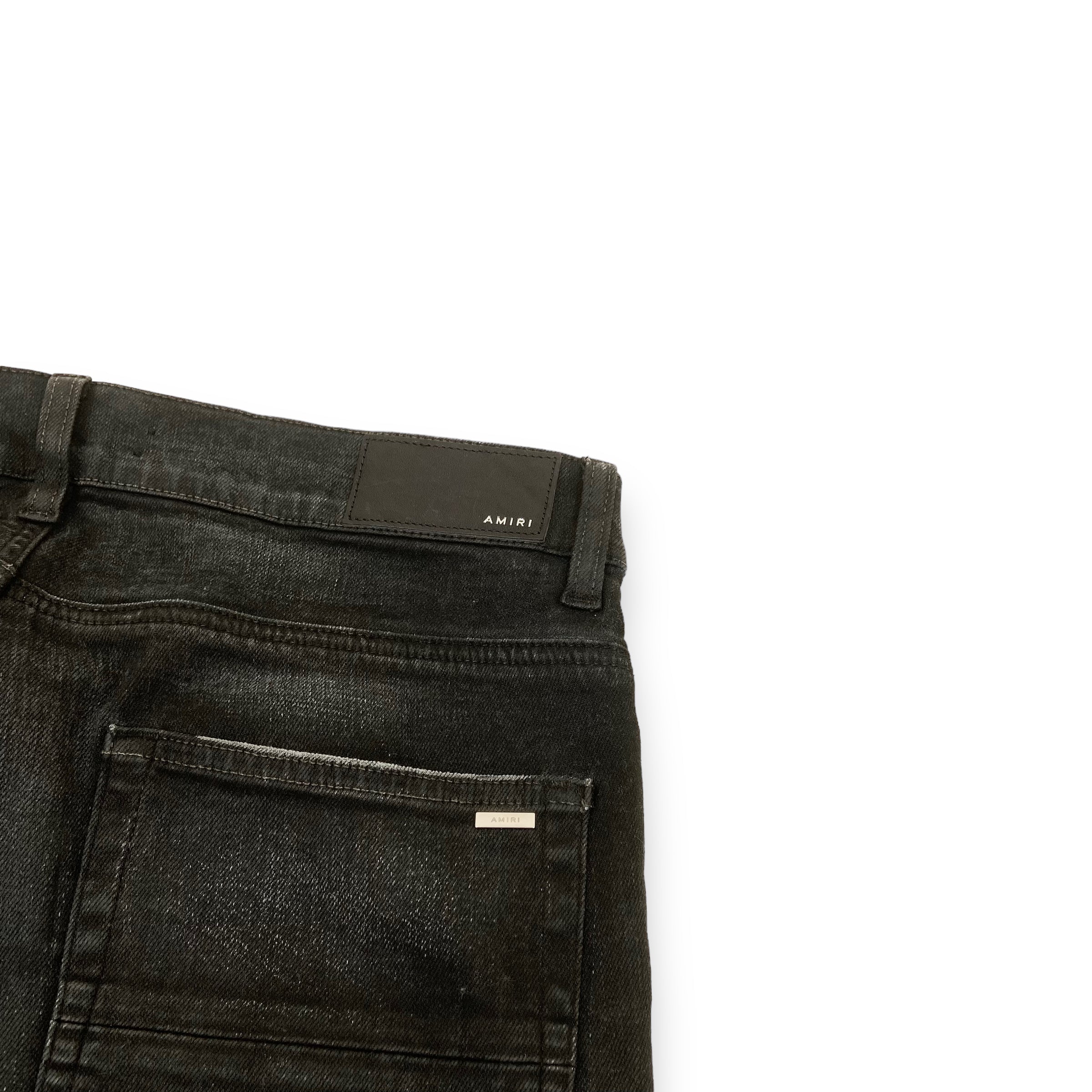 AMIRI DISTRESSED DENIM JEANS BLACK 31W