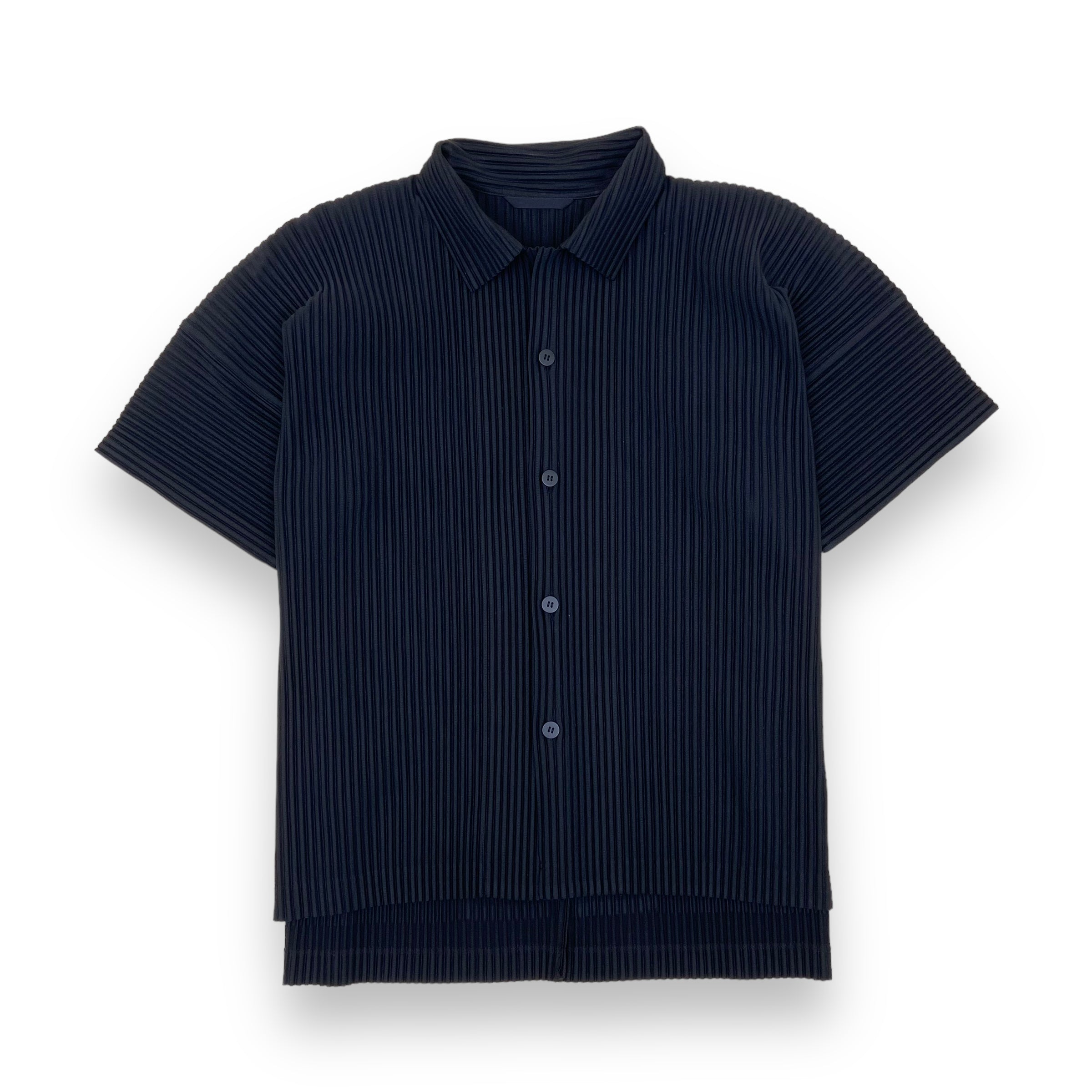 HOMME PLISSÉ ISSEY MIYAKE PLEATED SHIRT BLACK S