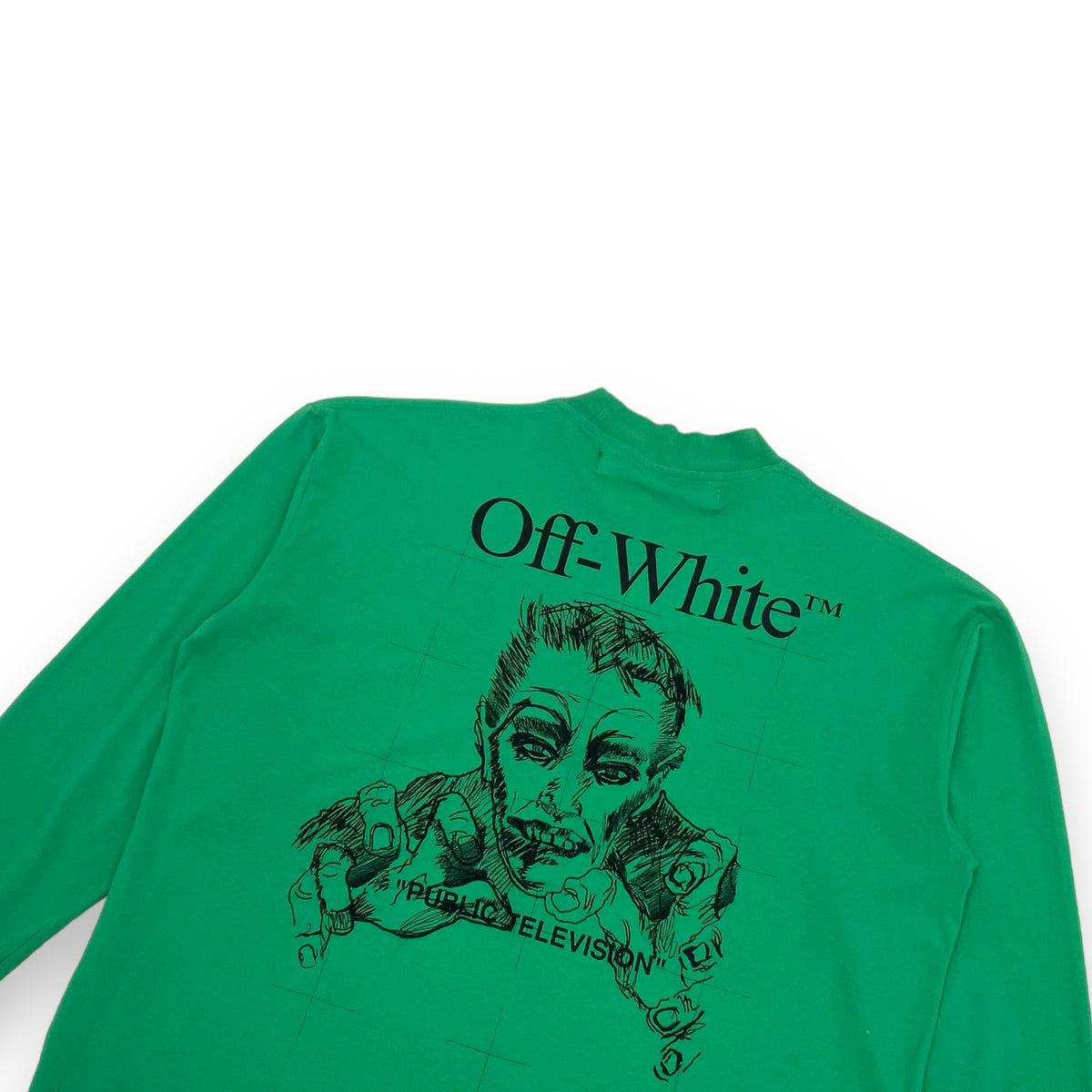OFF-WHITE LONG SLEEVE T-SHIRT GREEN S