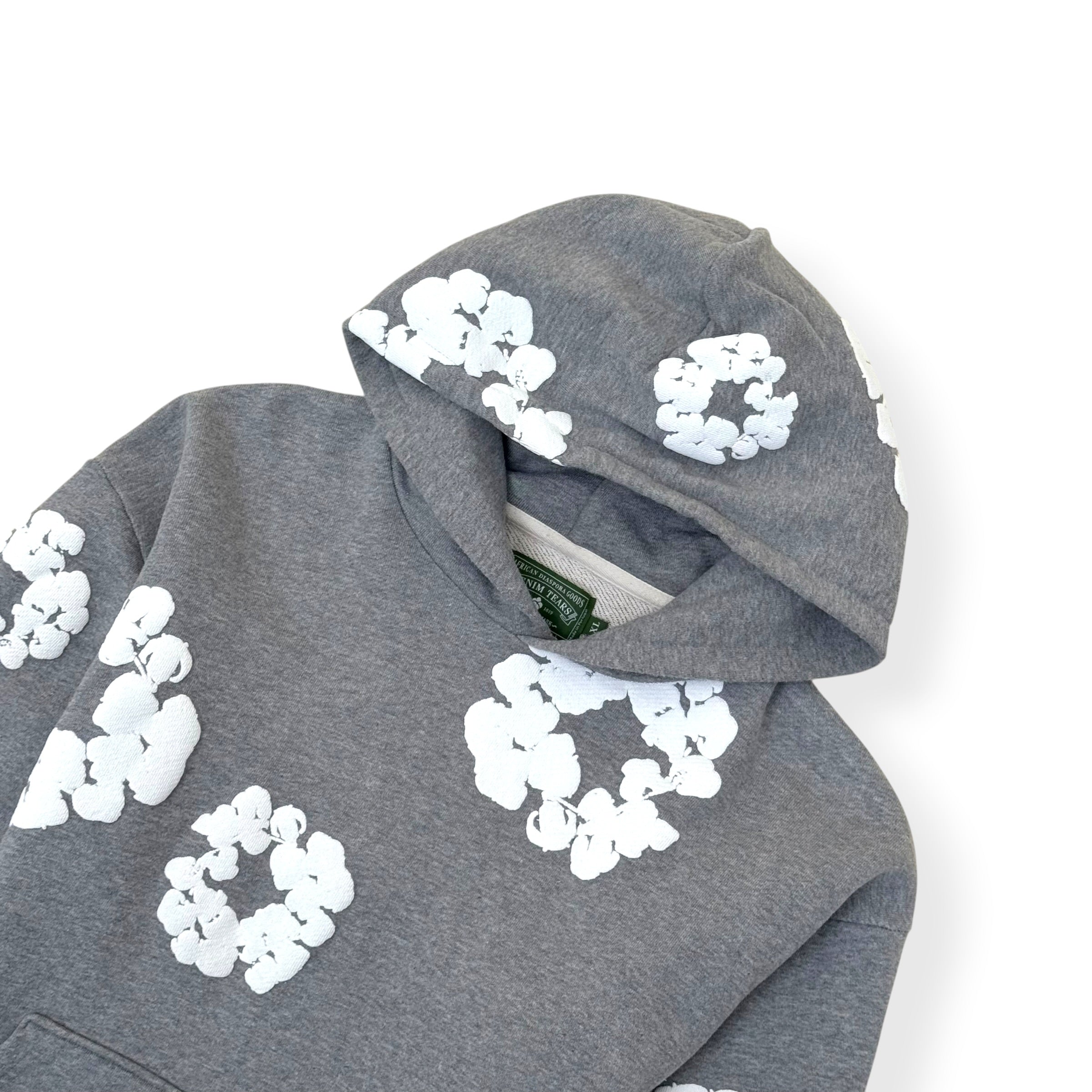 DENIM TEARS WREATH HOODIE GREY / WHITE XL