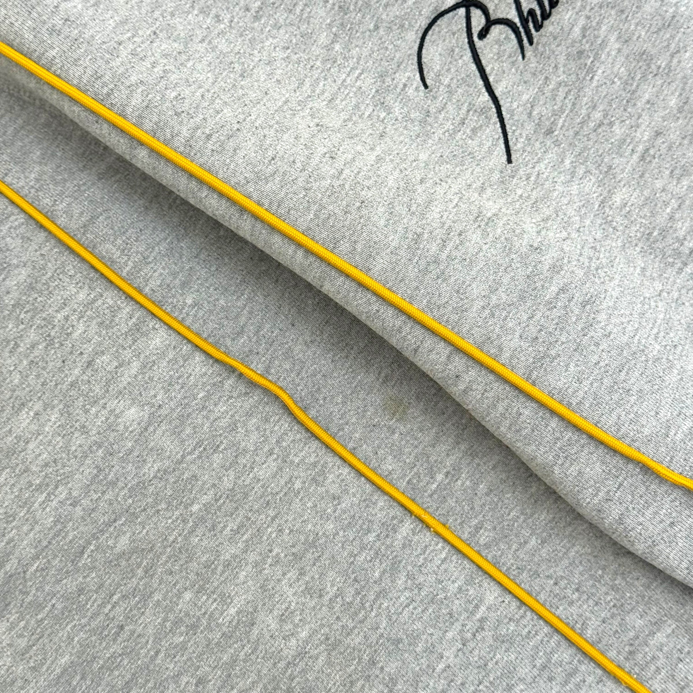 RHUDE LOGO-EMBROIDERED SWEATPANTS GREY L