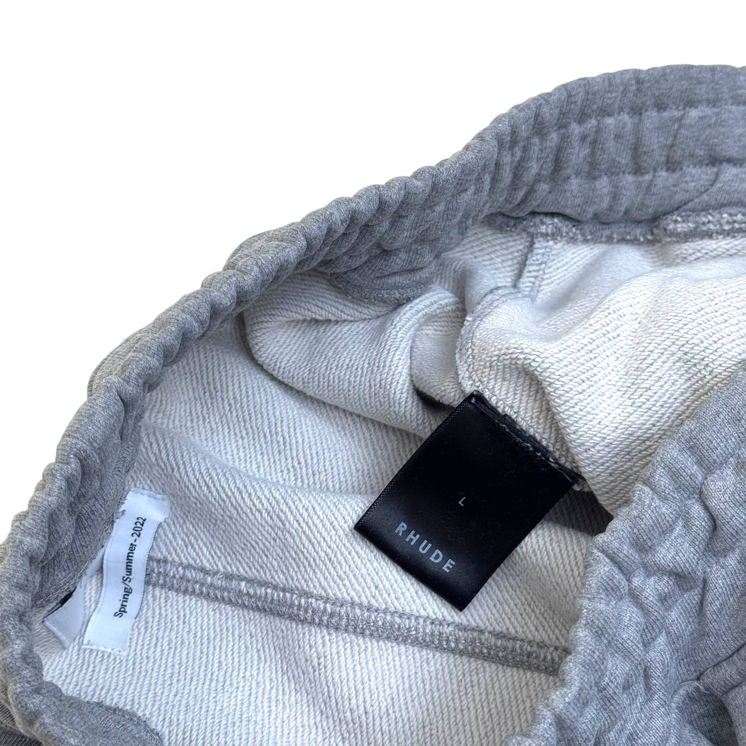 RHUDE LOGO-EMBROIDERED SWEATPANTS GREY L