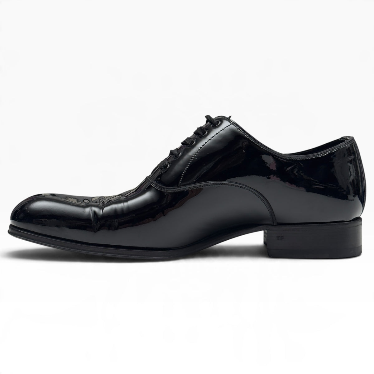 TOM FORD EDGAR PATENT LEATHER OXFORD SHOE BLACK 42 / UK8