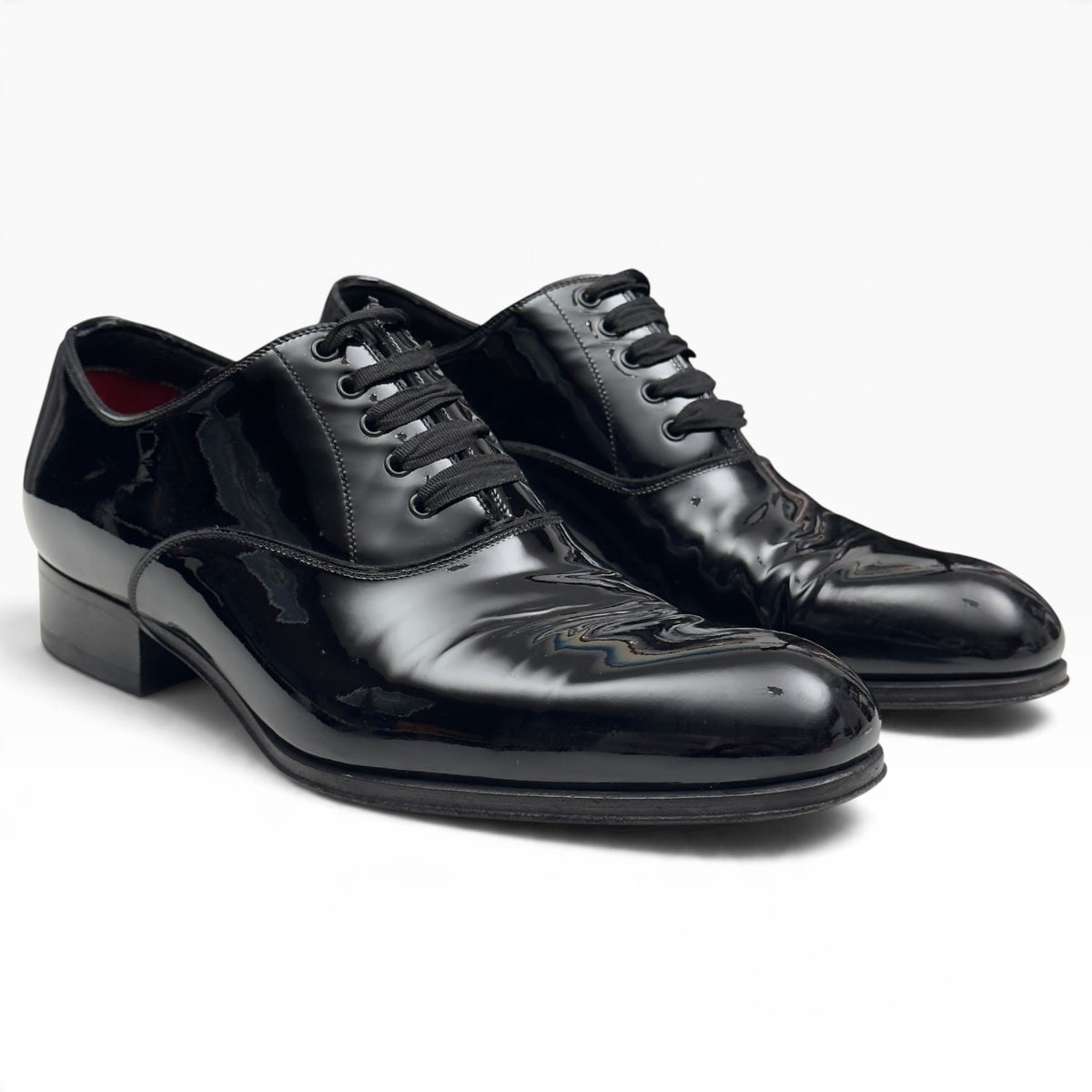 TOM FORD EDGAR PATENT LEATHER OXFORD SHOE BLACK 42 / UK8