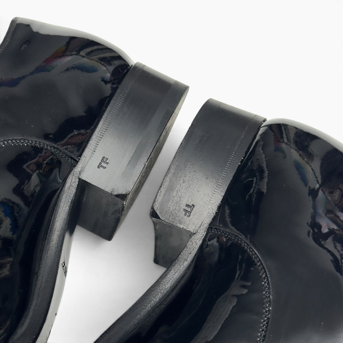 TOM FORD EDGAR PATENT LEATHER OXFORD SHOE BLACK 42 / UK8