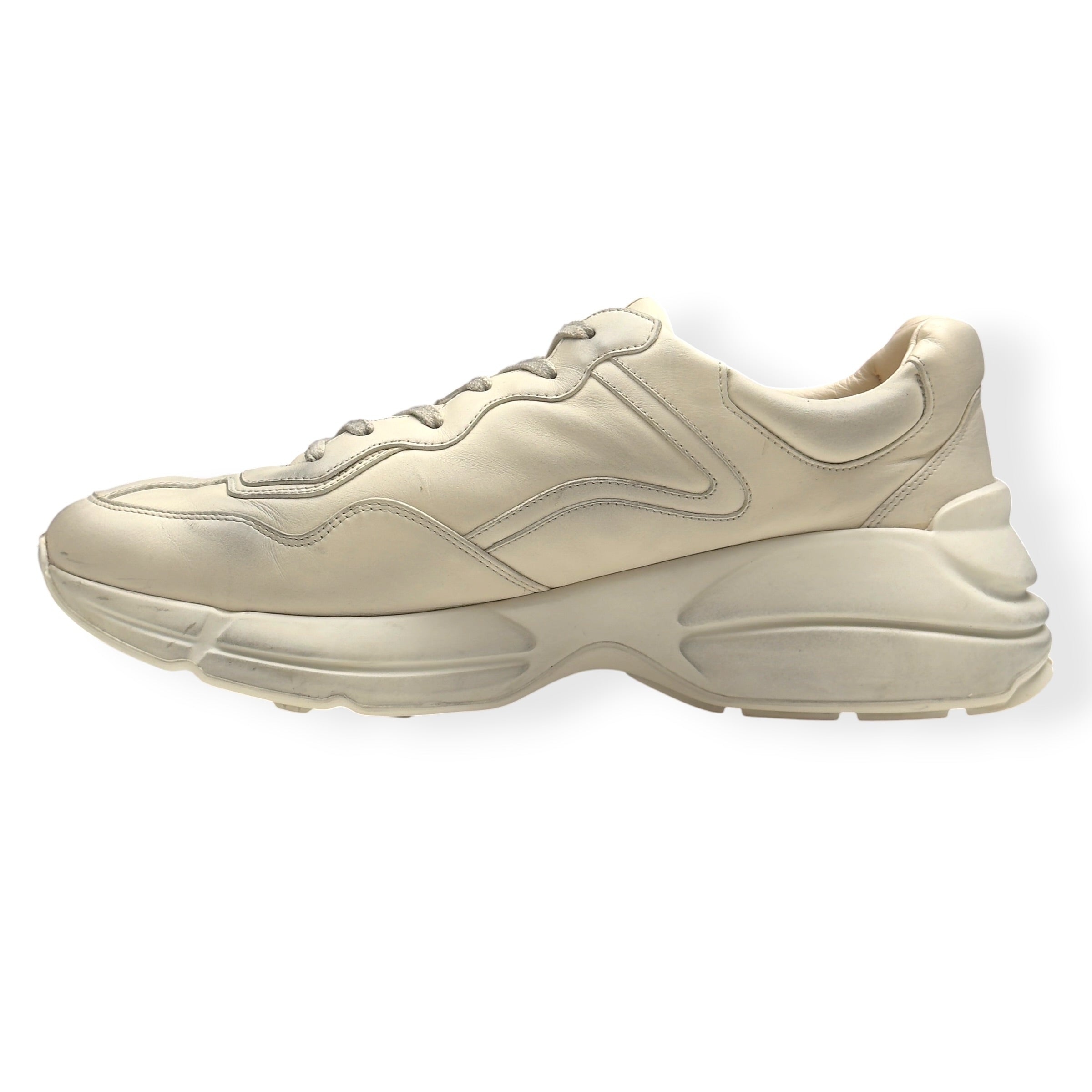 GUCCI RHYTON MOUTH PRINT SNEAKER CREAM / RED UK11