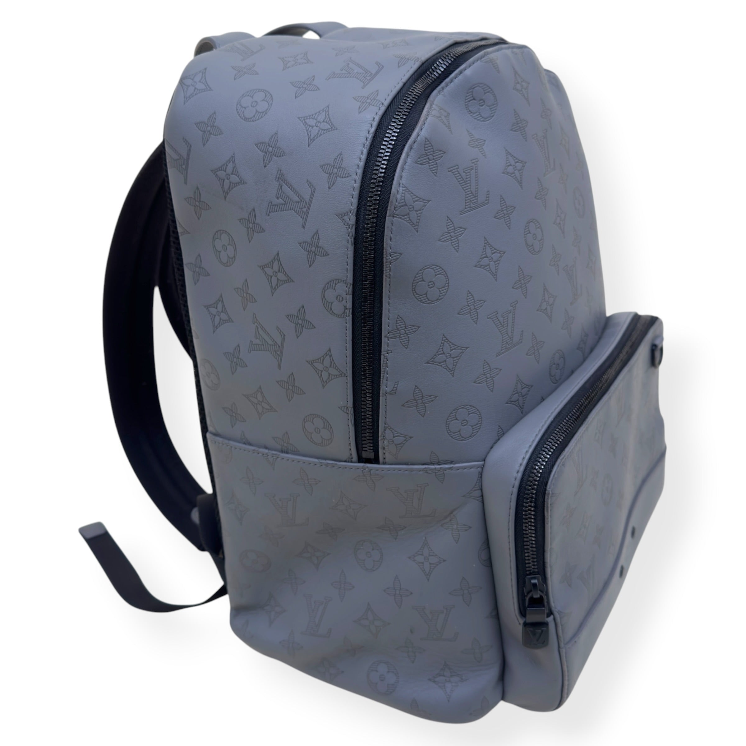LOUIS VUITTON SHADOW MONOGRAM BACKPACK ANTHRACITE GREY PM