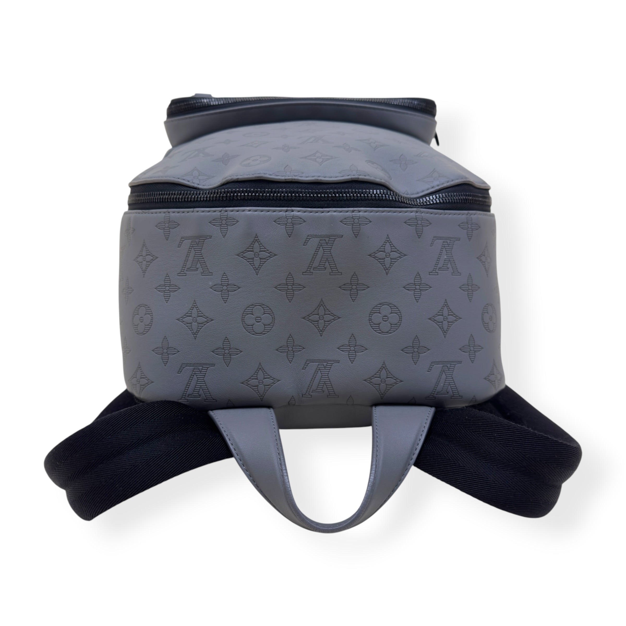 LOUIS VUITTON SHADOW MONOGRAM BACKPACK ANTHRACITE GREY PM