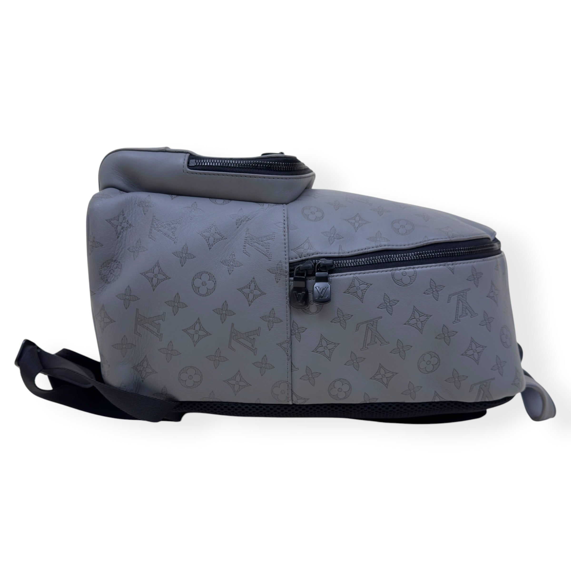 LOUIS VUITTON SHADOW MONOGRAM BACKPACK ANTHRACITE GREY PM