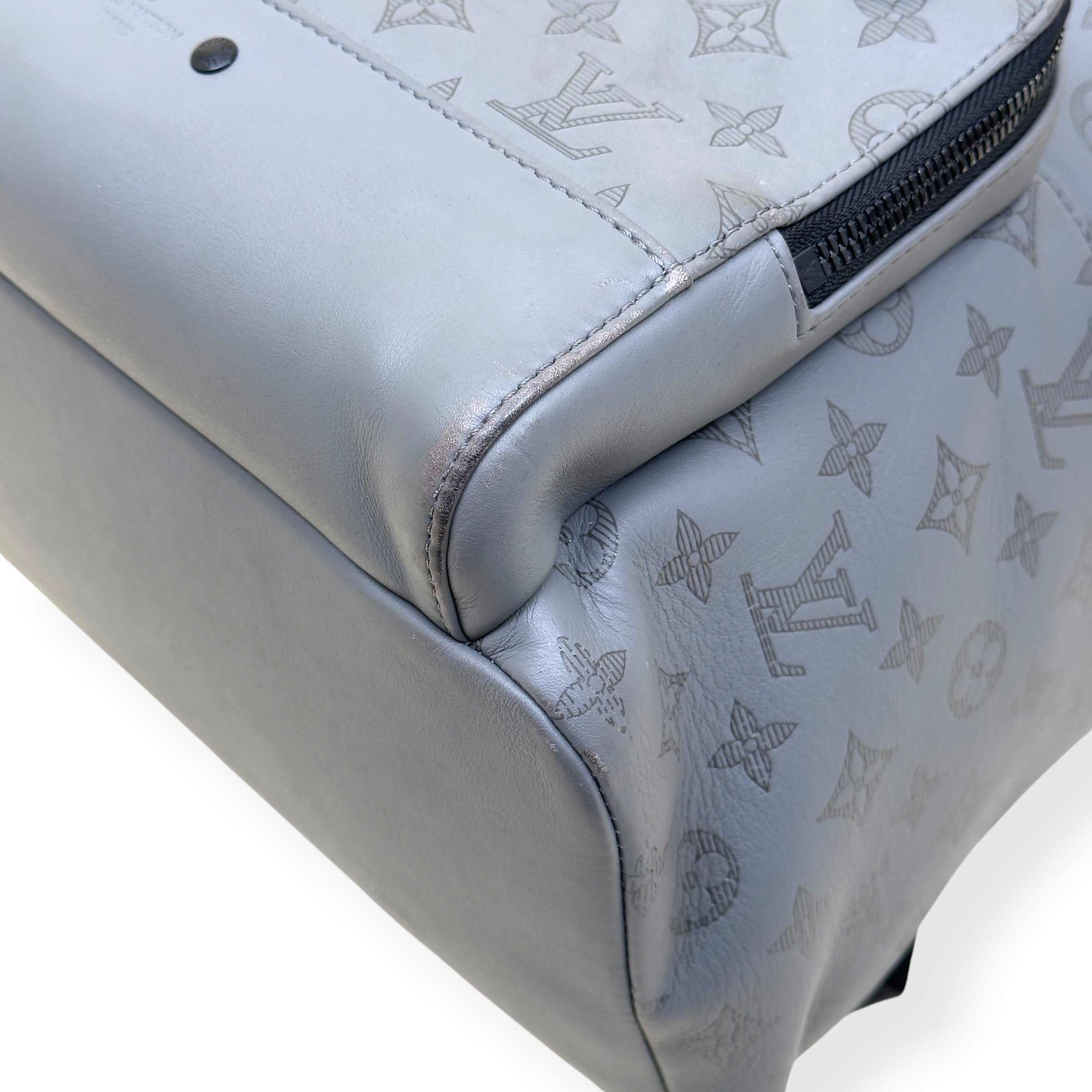 LOUIS VUITTON SHADOW MONOGRAM BACKPACK ANTHRACITE GREY PM