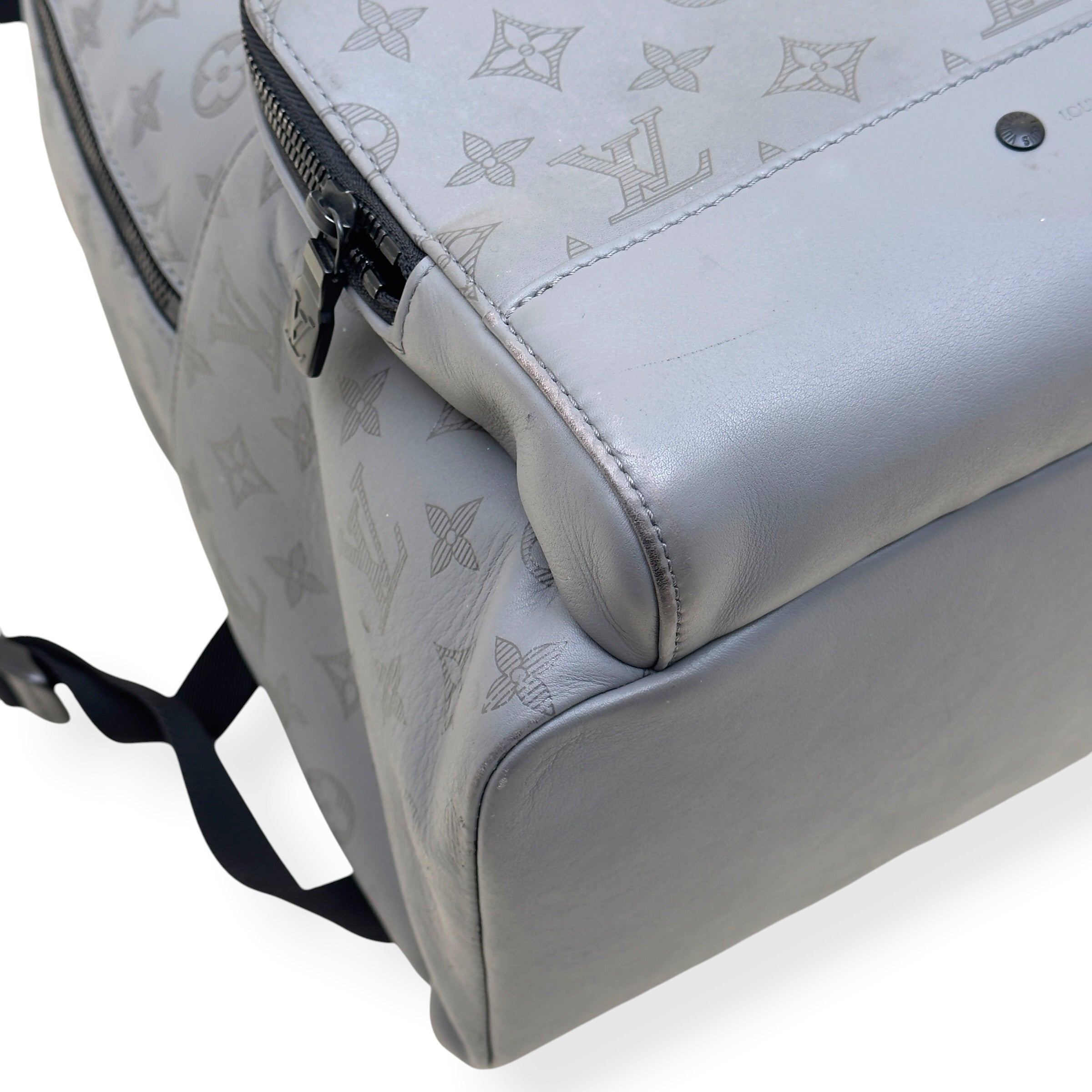 LOUIS VUITTON SHADOW MONOGRAM BACKPACK ANTHRACITE GREY PM