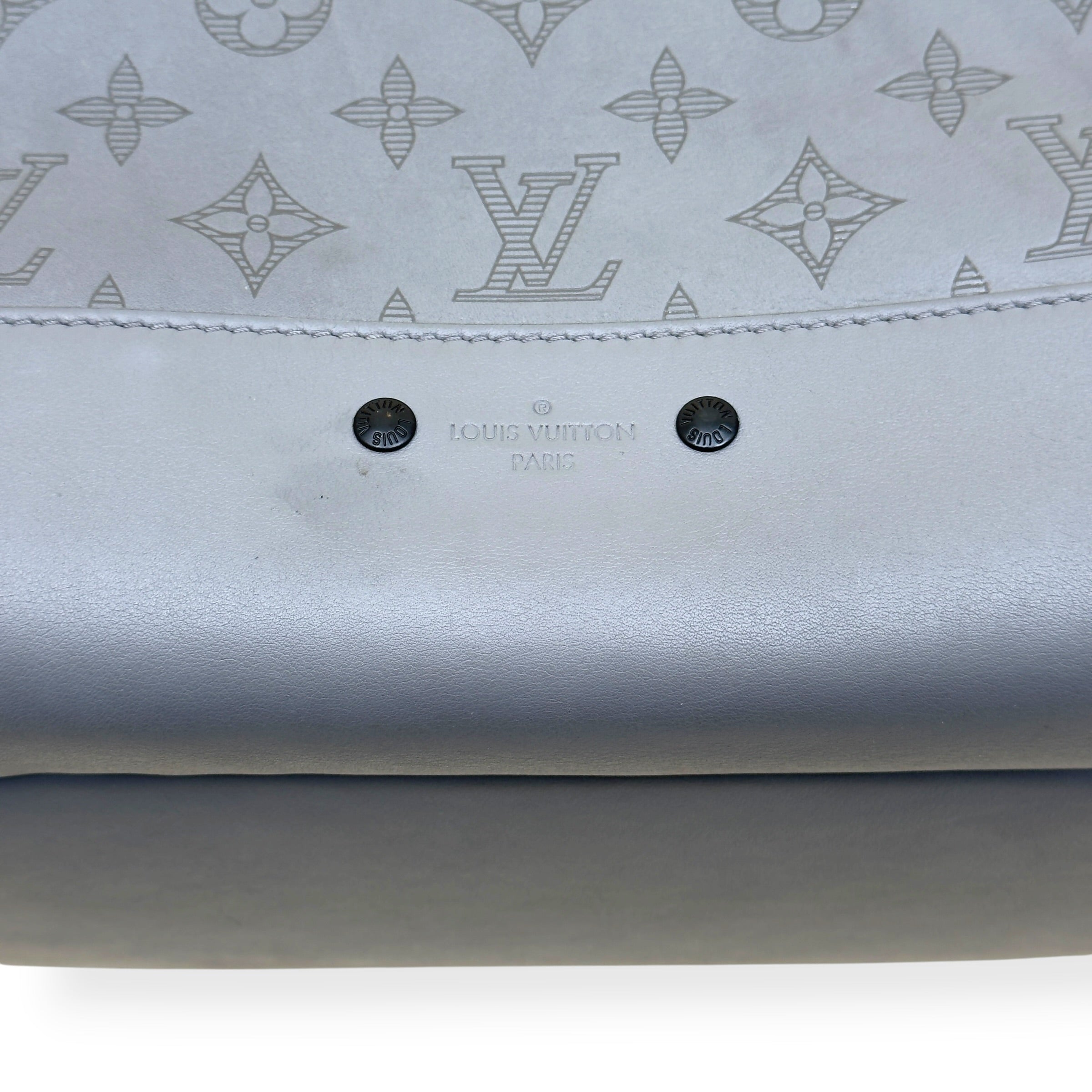 LOUIS VUITTON SHADOW MONOGRAM BACKPACK ANTHRACITE GREY PM