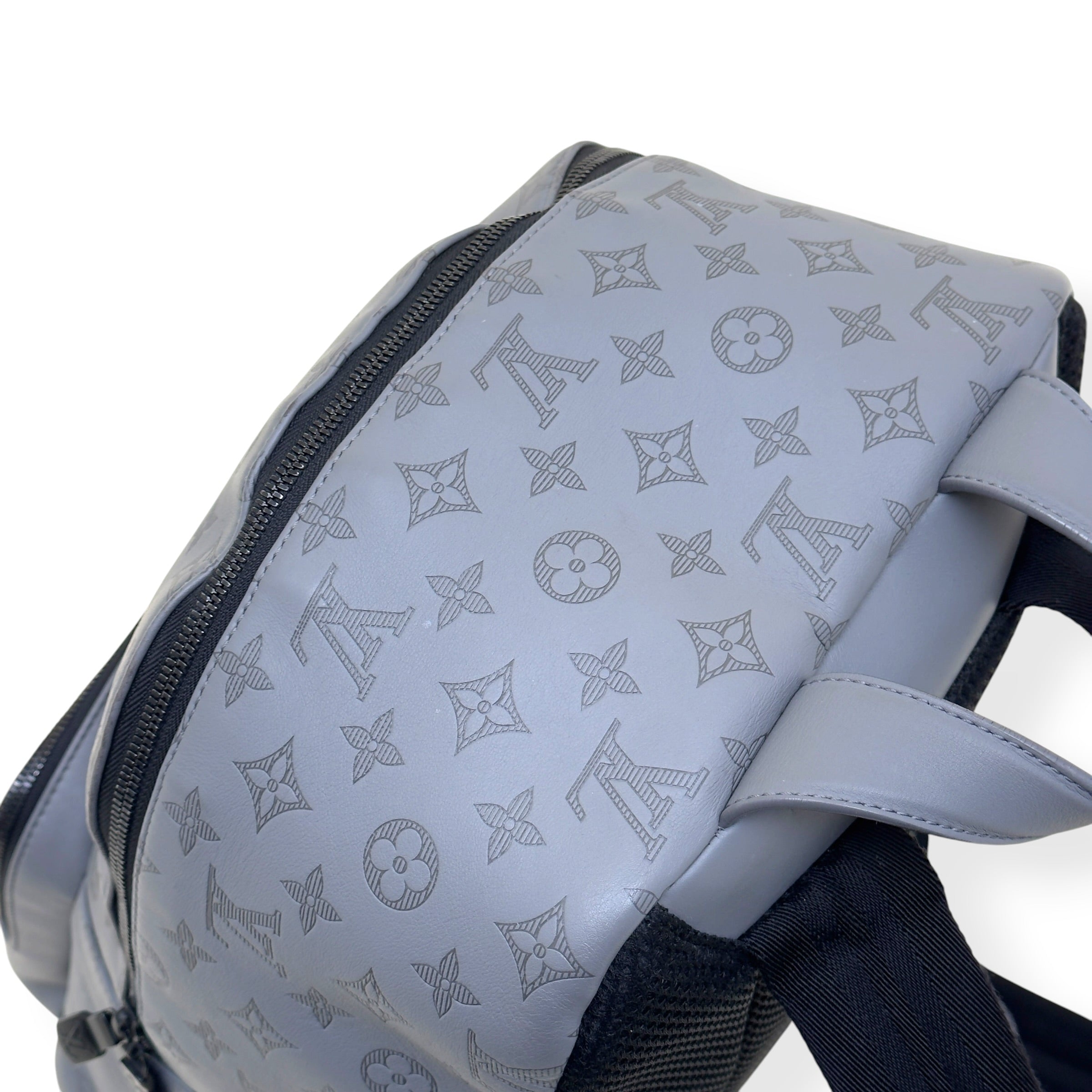 LOUIS VUITTON SHADOW MONOGRAM BACKPACK ANTHRACITE GREY PM