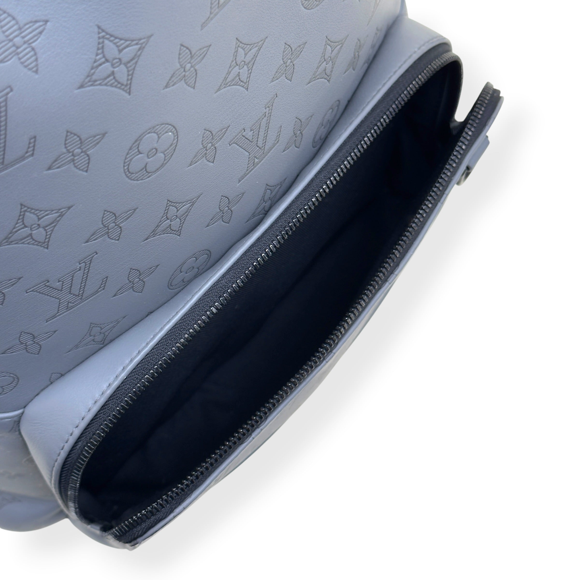 LOUIS VUITTON SHADOW MONOGRAM BACKPACK ANTHRACITE GREY PM