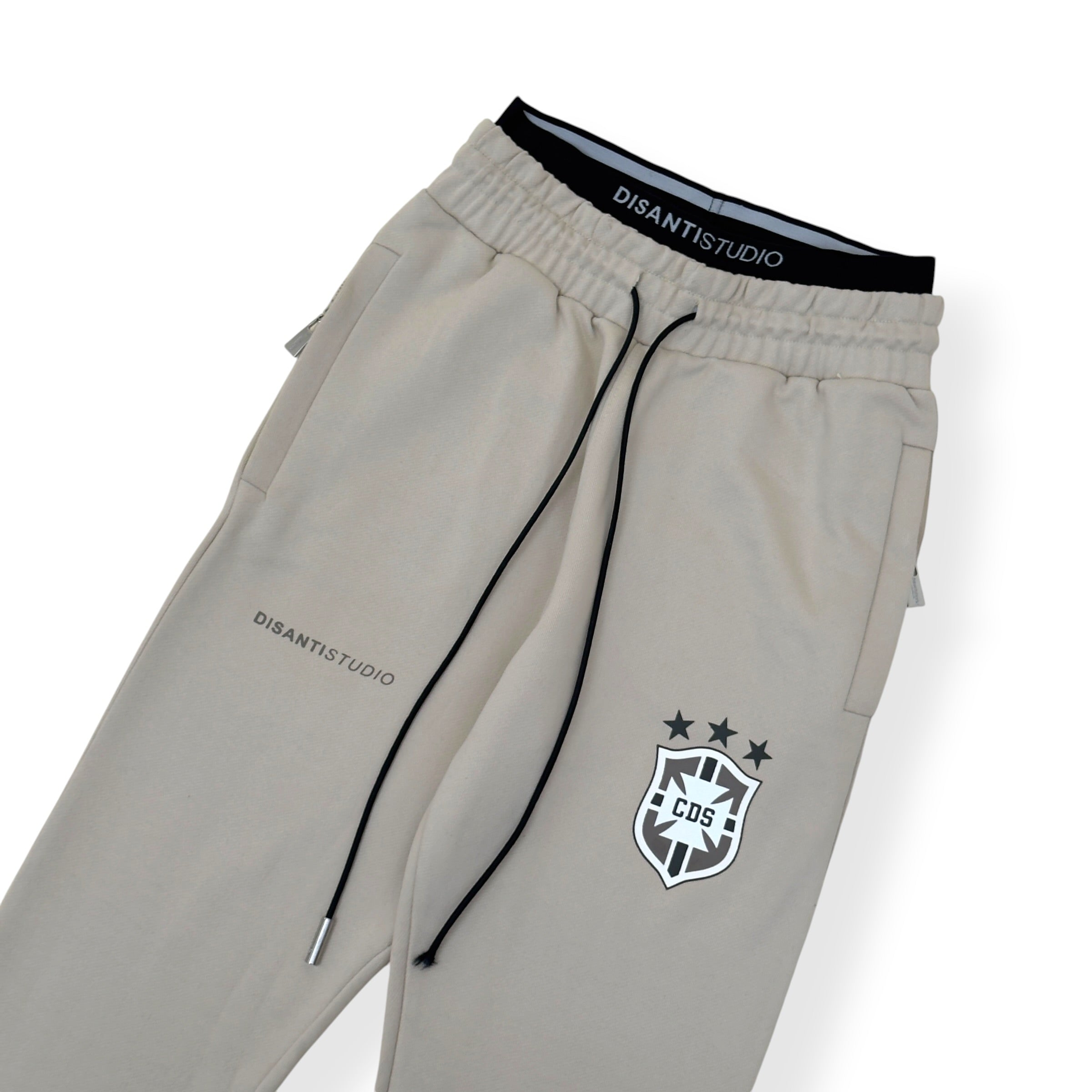 DISANTI STUDIO LOGO SWEATPANTS CREAM / BLACK S