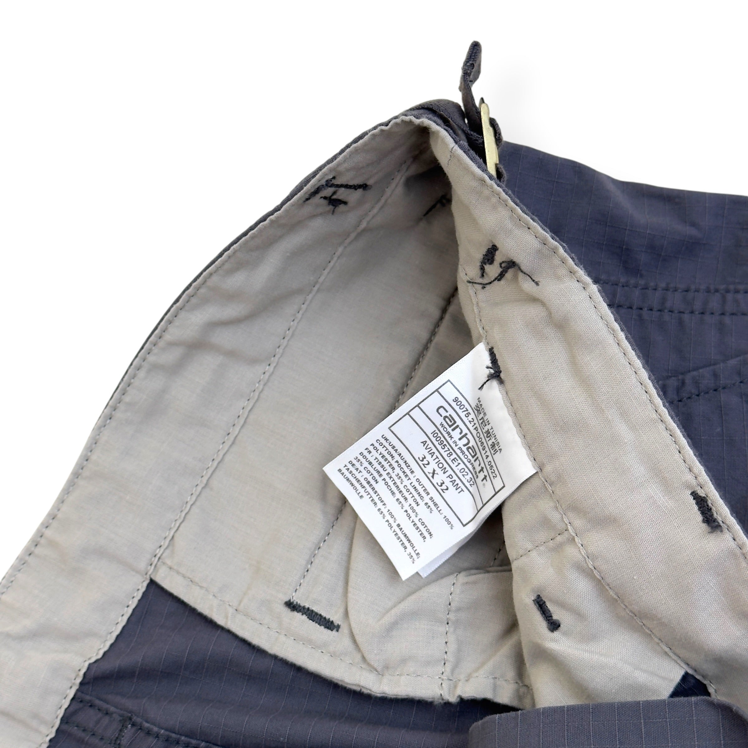 CARHARTT WIP AVIATION CARGO TROUSERS GREY 32 / M