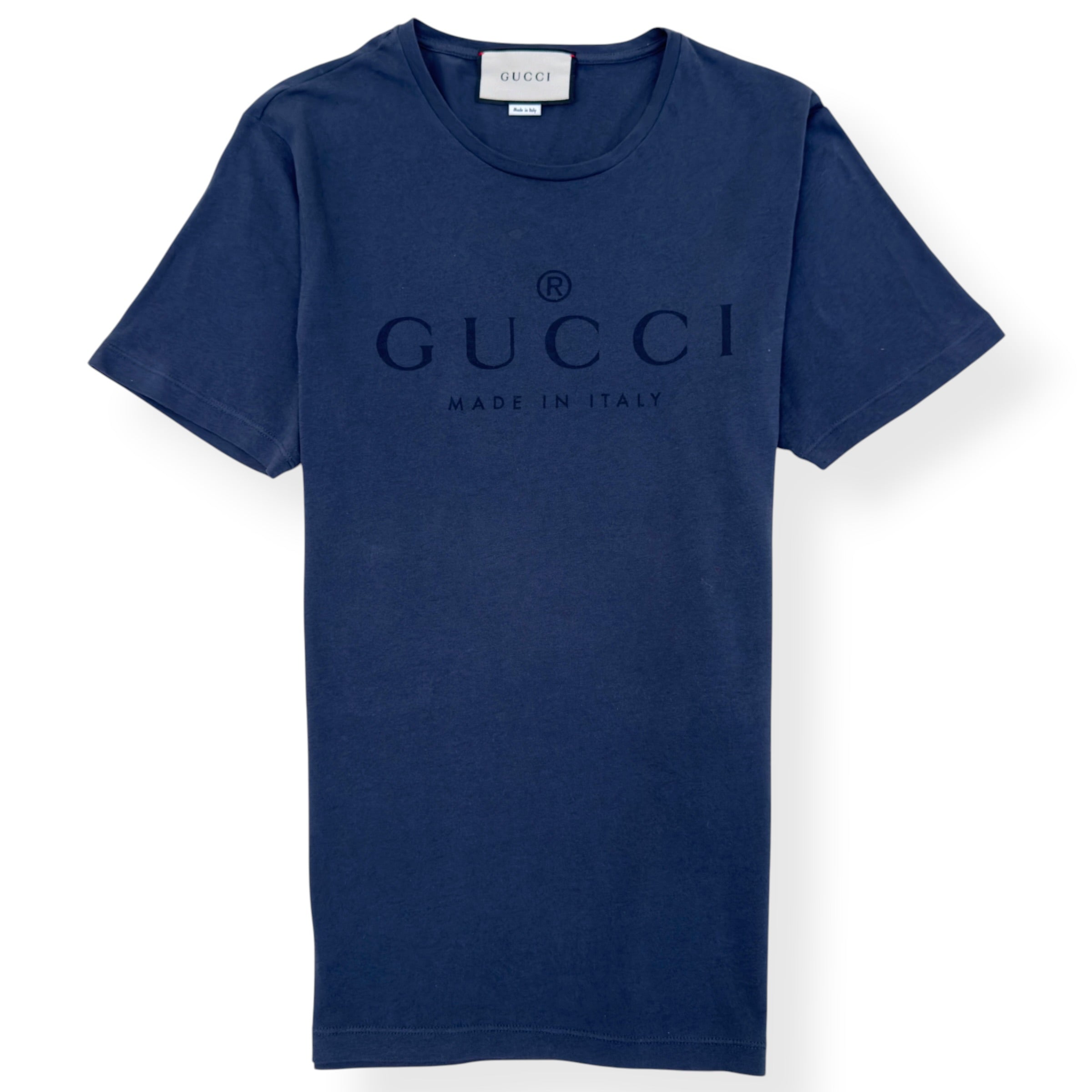 GUCCI LOGO T-SHIRT NAVY M