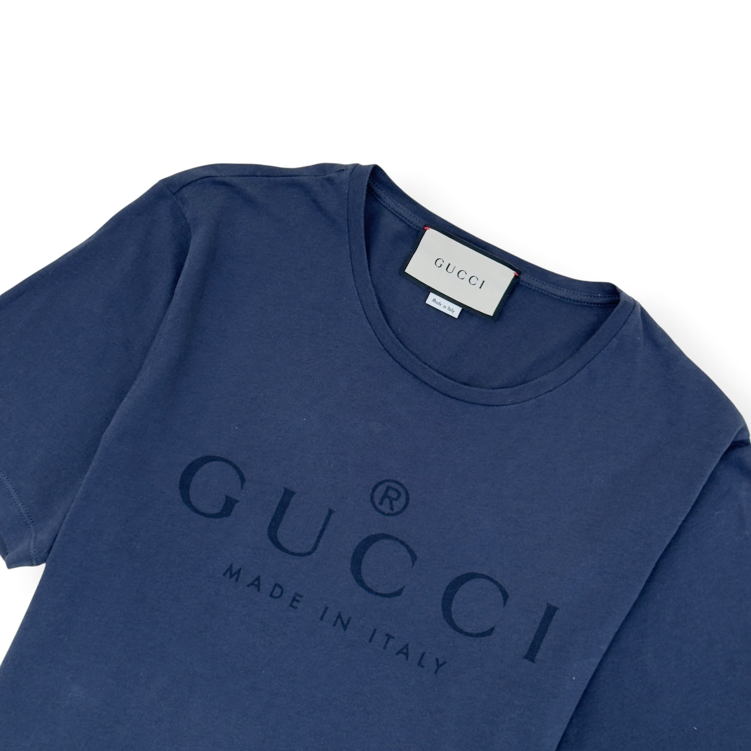 GUCCI LOGO T-SHIRT NAVY M