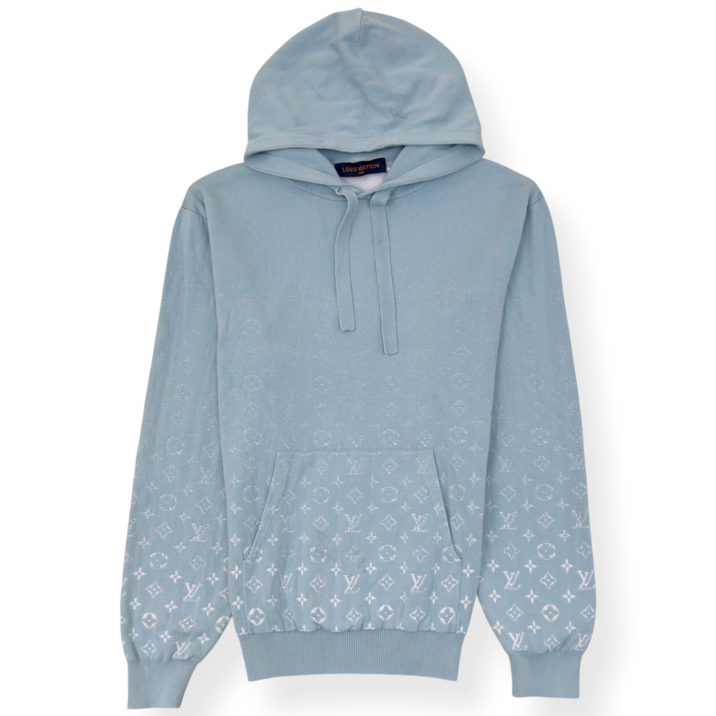LOUIS VUITTON MONOGRAM GRADIENT HOODIE BLUE L