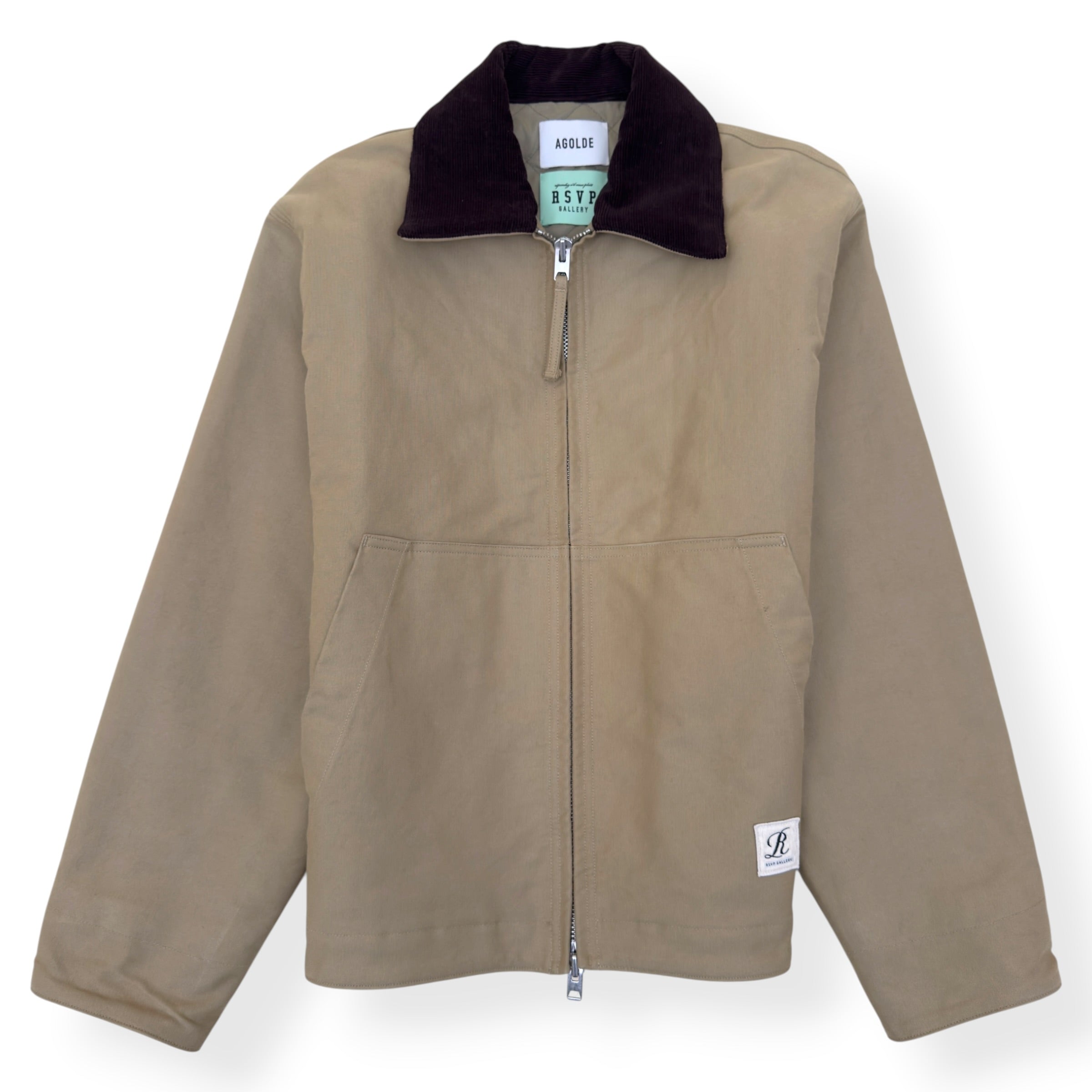 AGOLDE X RSVP GALLERY DISTRICT WORK JACKET TAUPE S