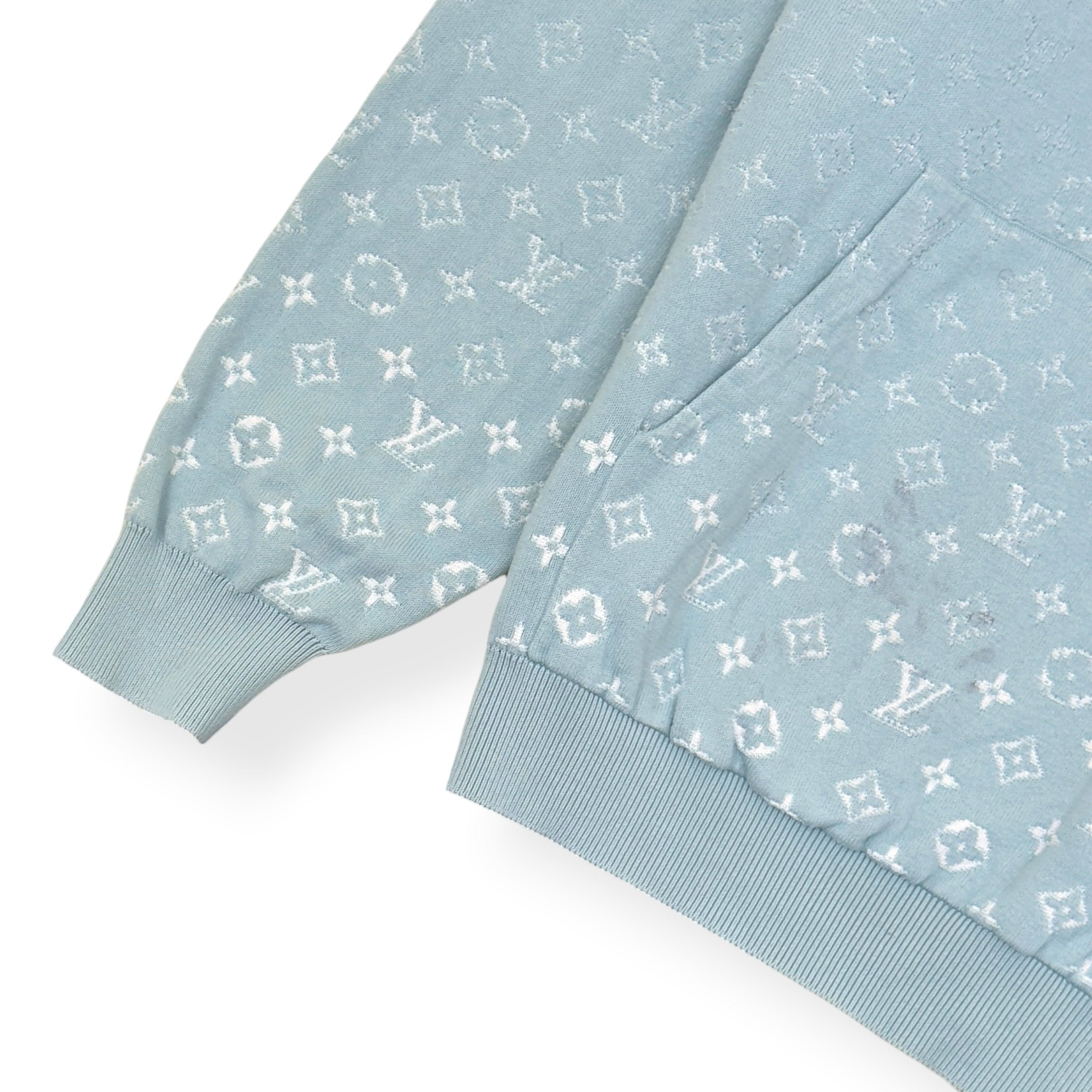 LOUIS VUITTON MONOGRAM GRADIENT HOODIE BLUE L